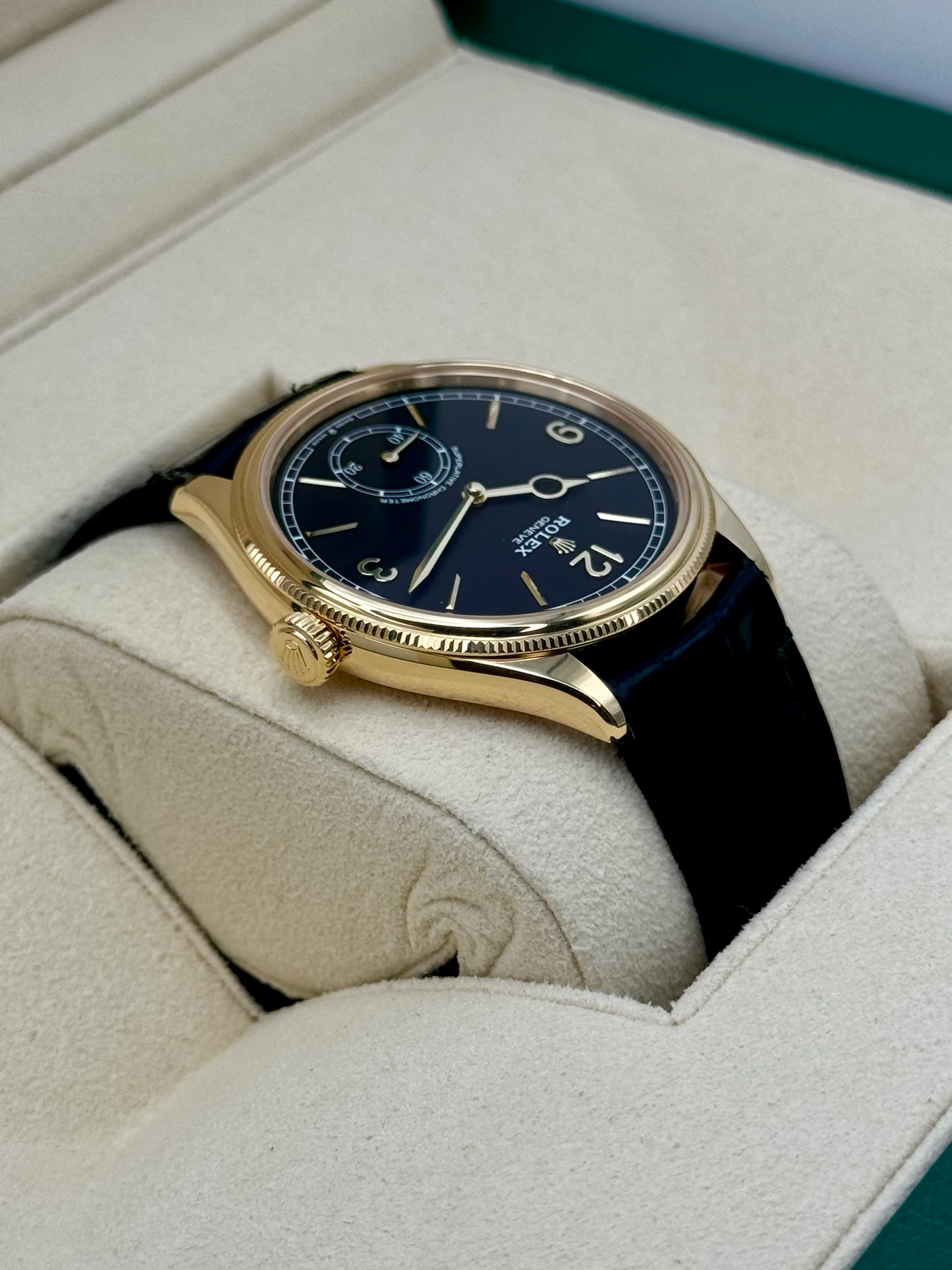 NEW 2024 Rolex 1908 39mm 52508 Yellow Gold Black Dial - Image 8