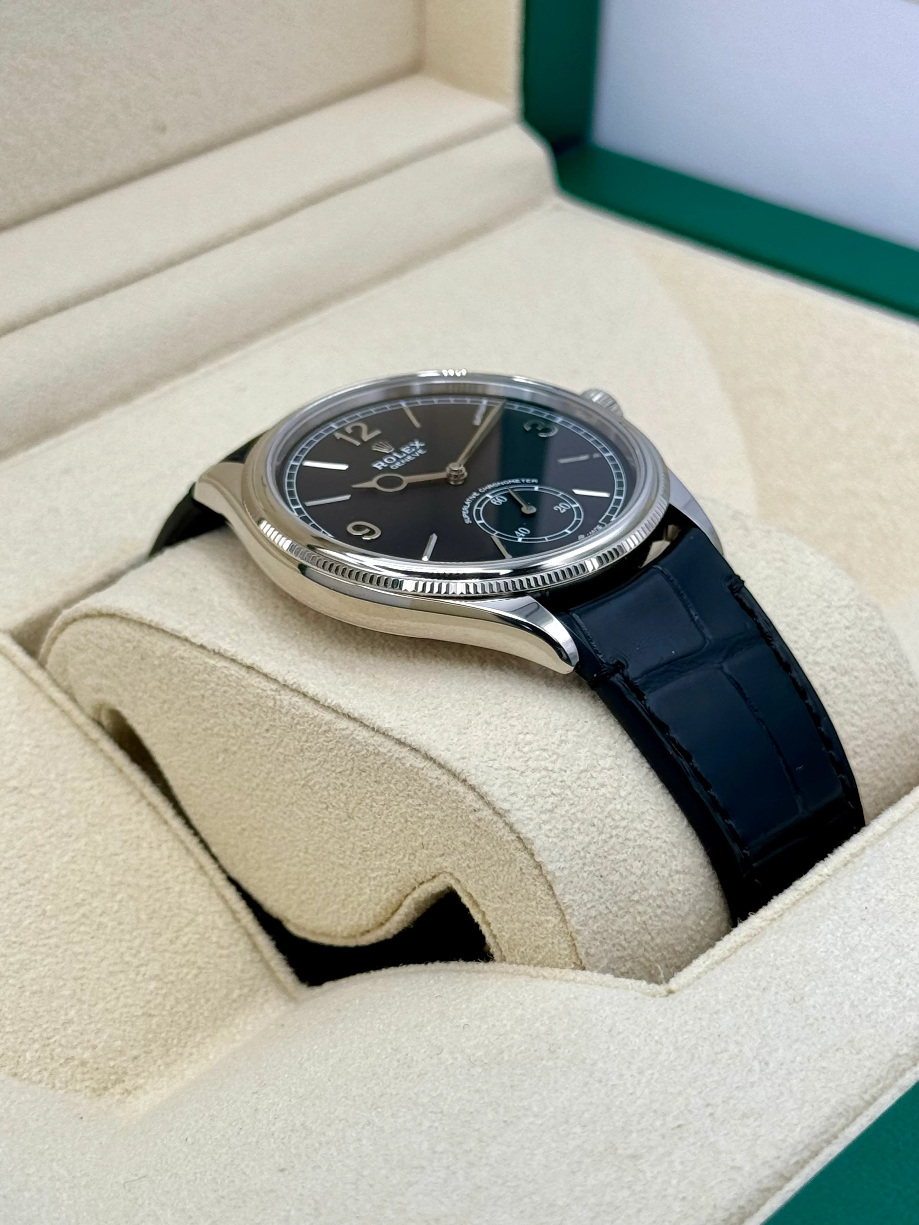 NEW 2024 Rolex 1908 39mm 52509 18k White Gold Black Dial - Image 6