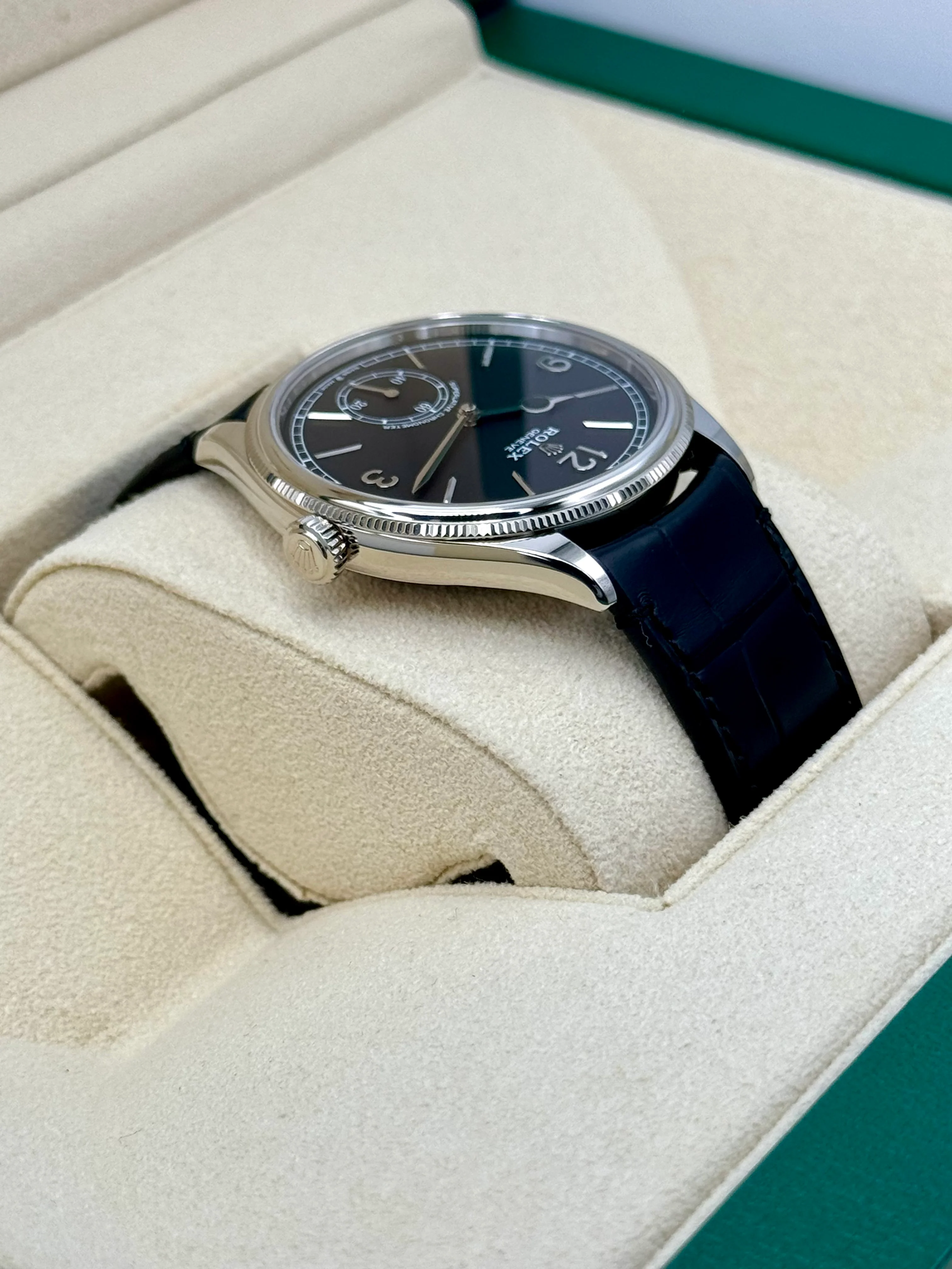NEW 2024 Rolex 1908 39mm 52509 18k White Gold Black Dial - Image 8