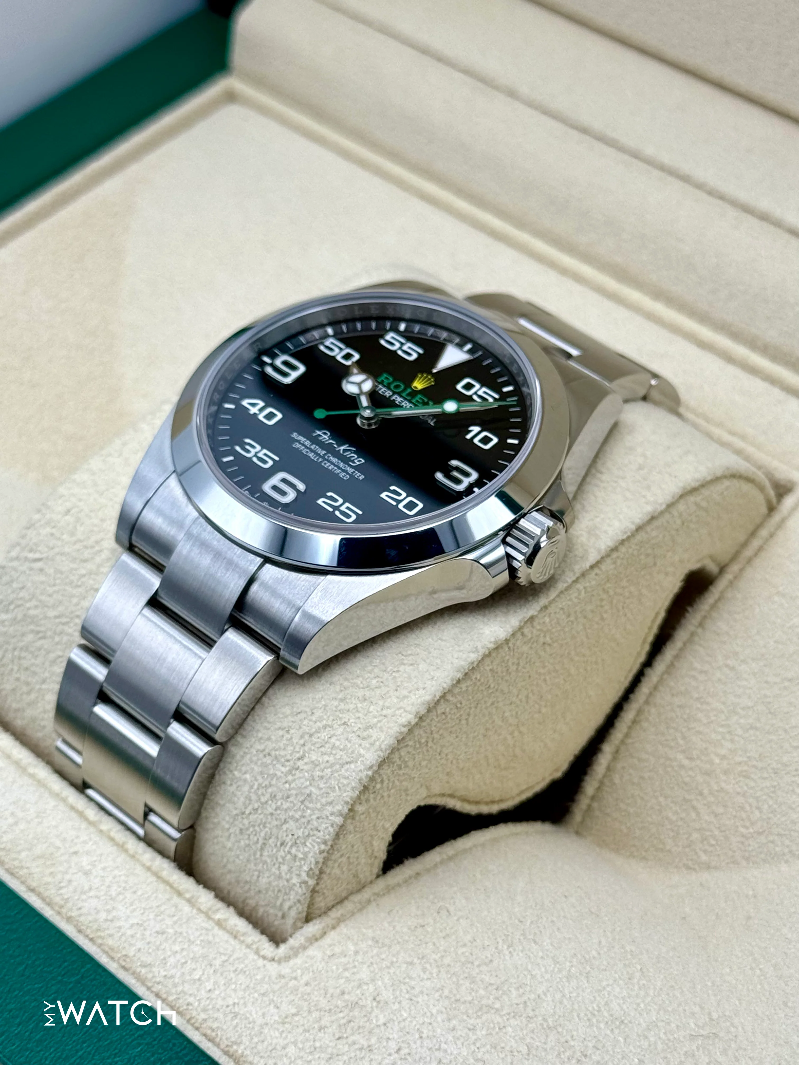 NEW 2024 Rolex Air-King 40mm 126900 Stainless Steel Black Dial - Image 5