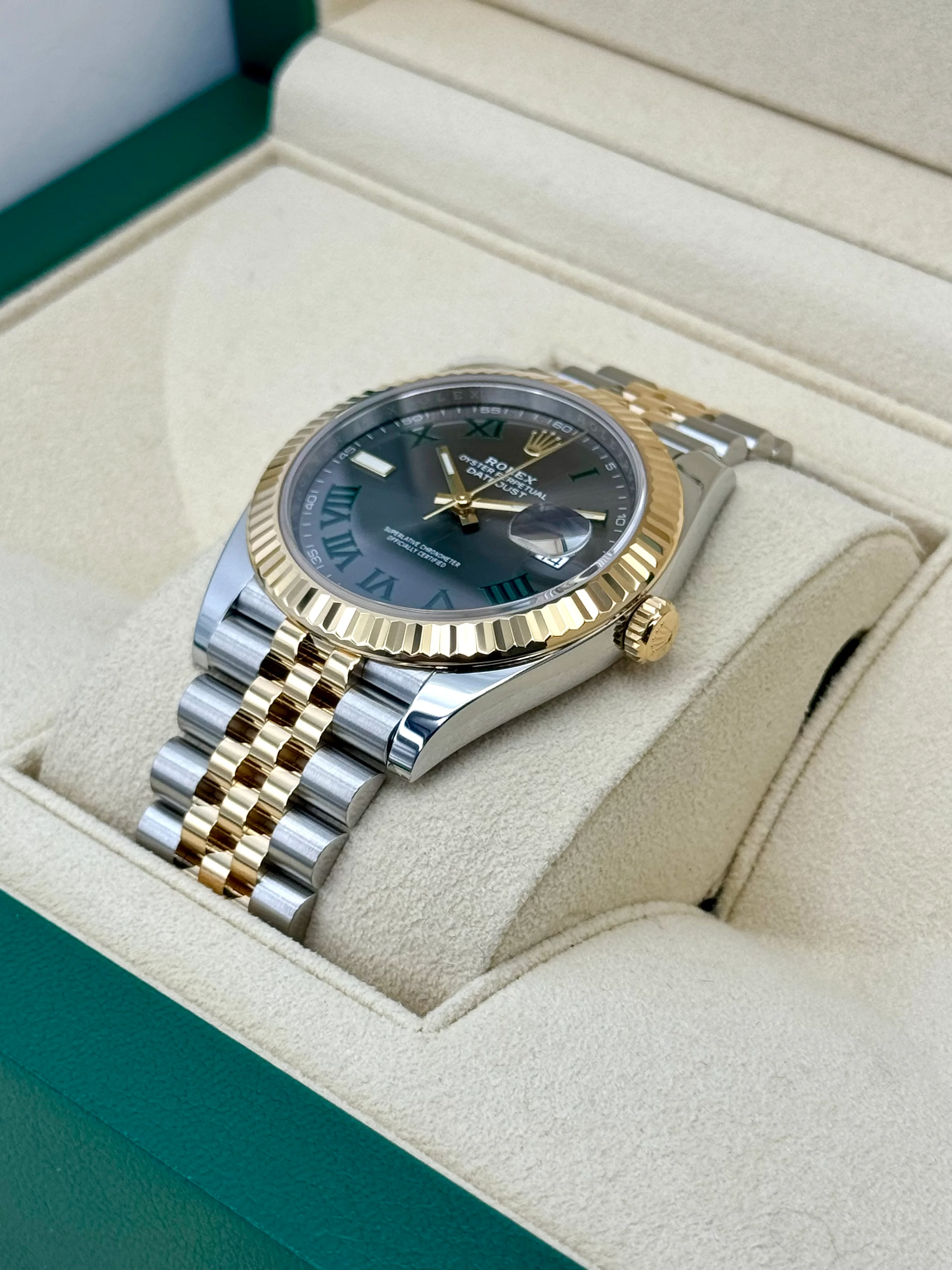 NEW 2024 Rolex Datejust 41mm 126333 Two-Tone Jubilee Wimbledon Dial - Image 5