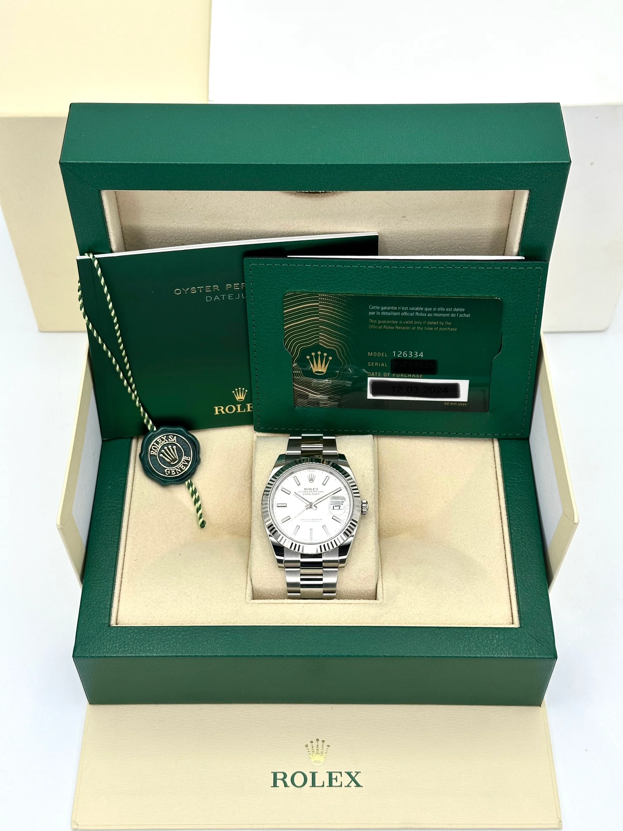 NEW 2024 Rolex Datejust 41mm 126334 Stainless Steel Oyster Silver Dial - Image 8