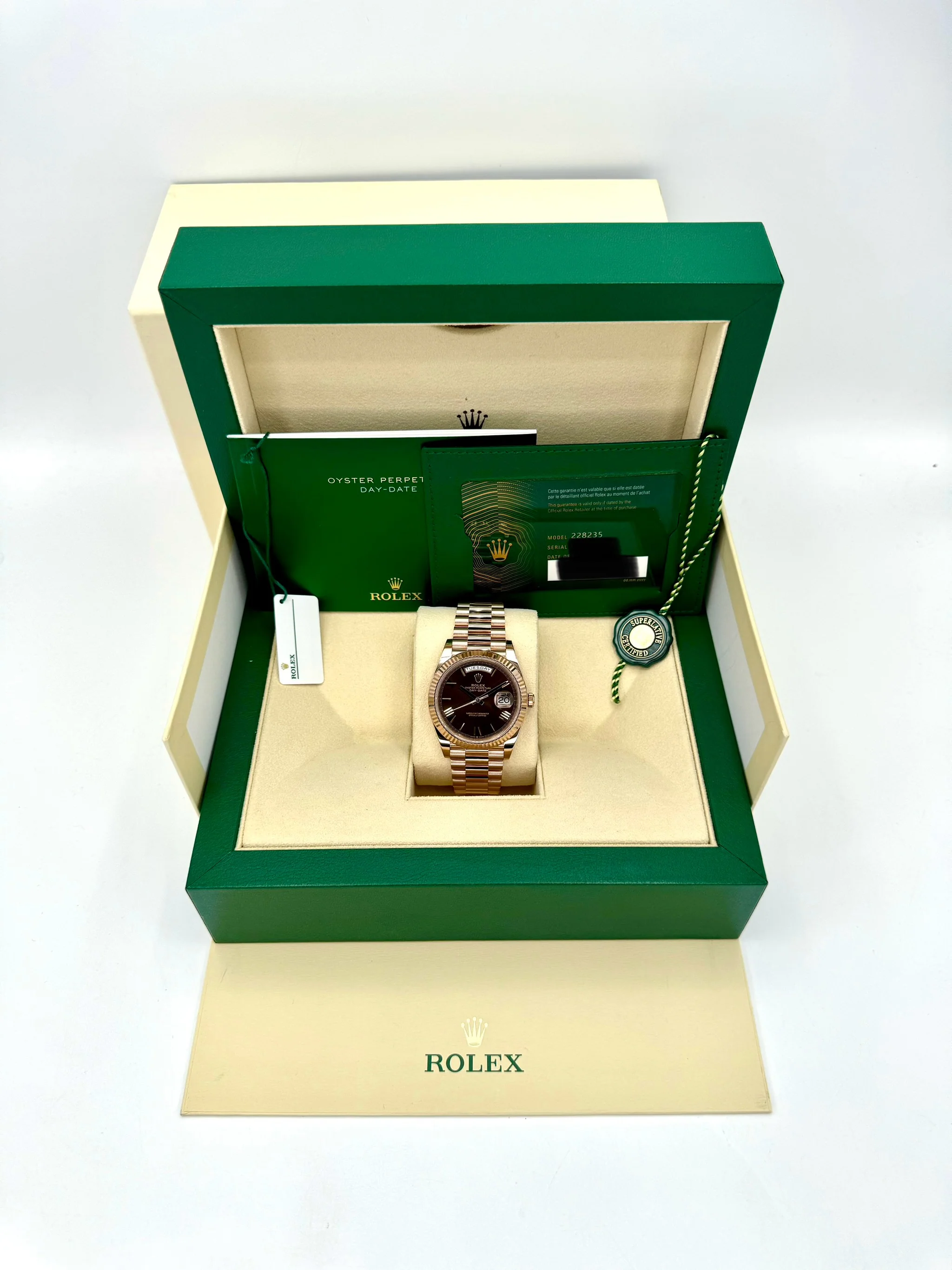 2024 Rolex Day-Date 40mm 228235 Rose Gold Chocolate Dial - Image 10