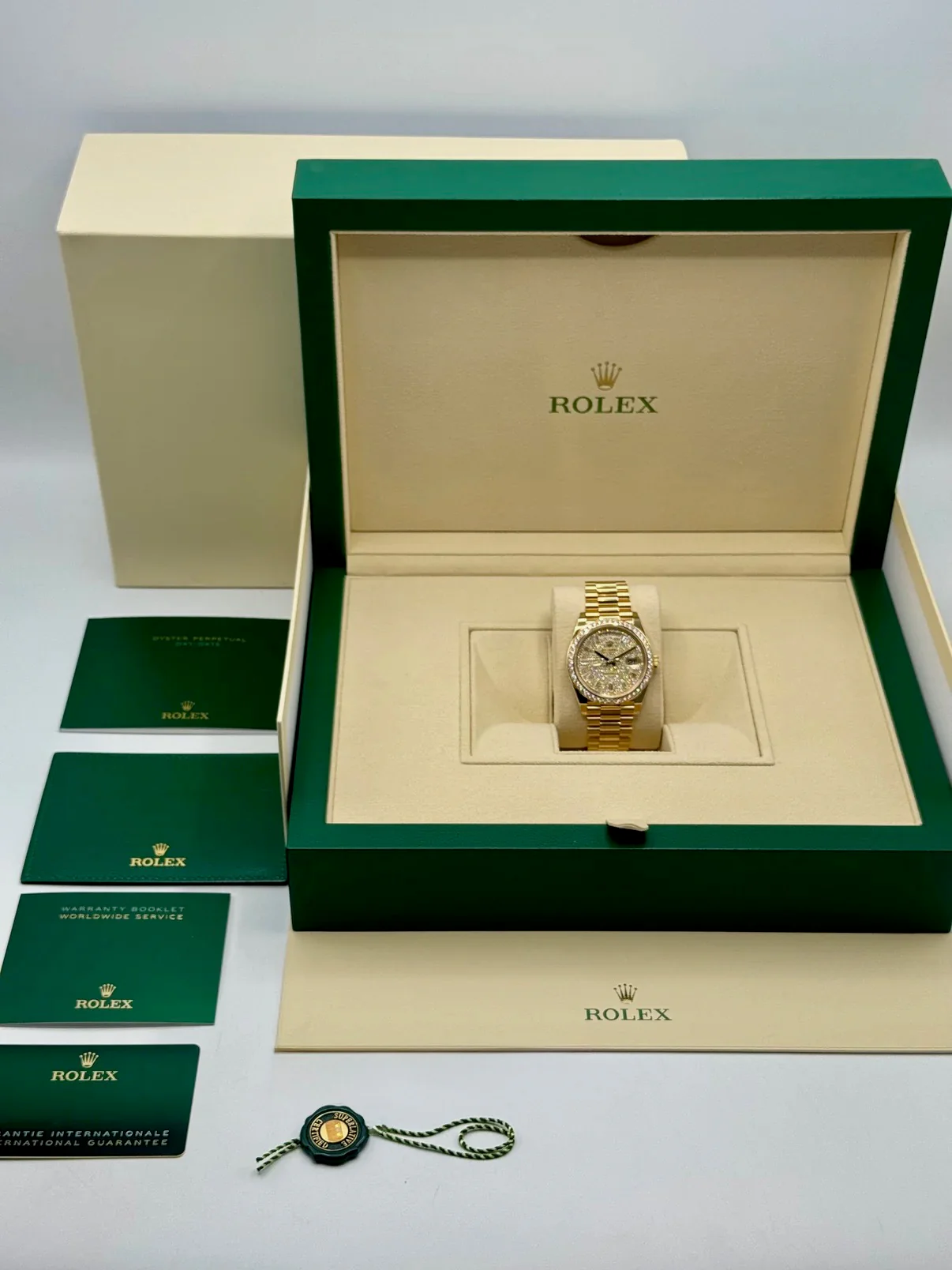 NEW 2025 Rolex Day-Date 40mm 228348RBR Diamond Paved Dial - Image 10