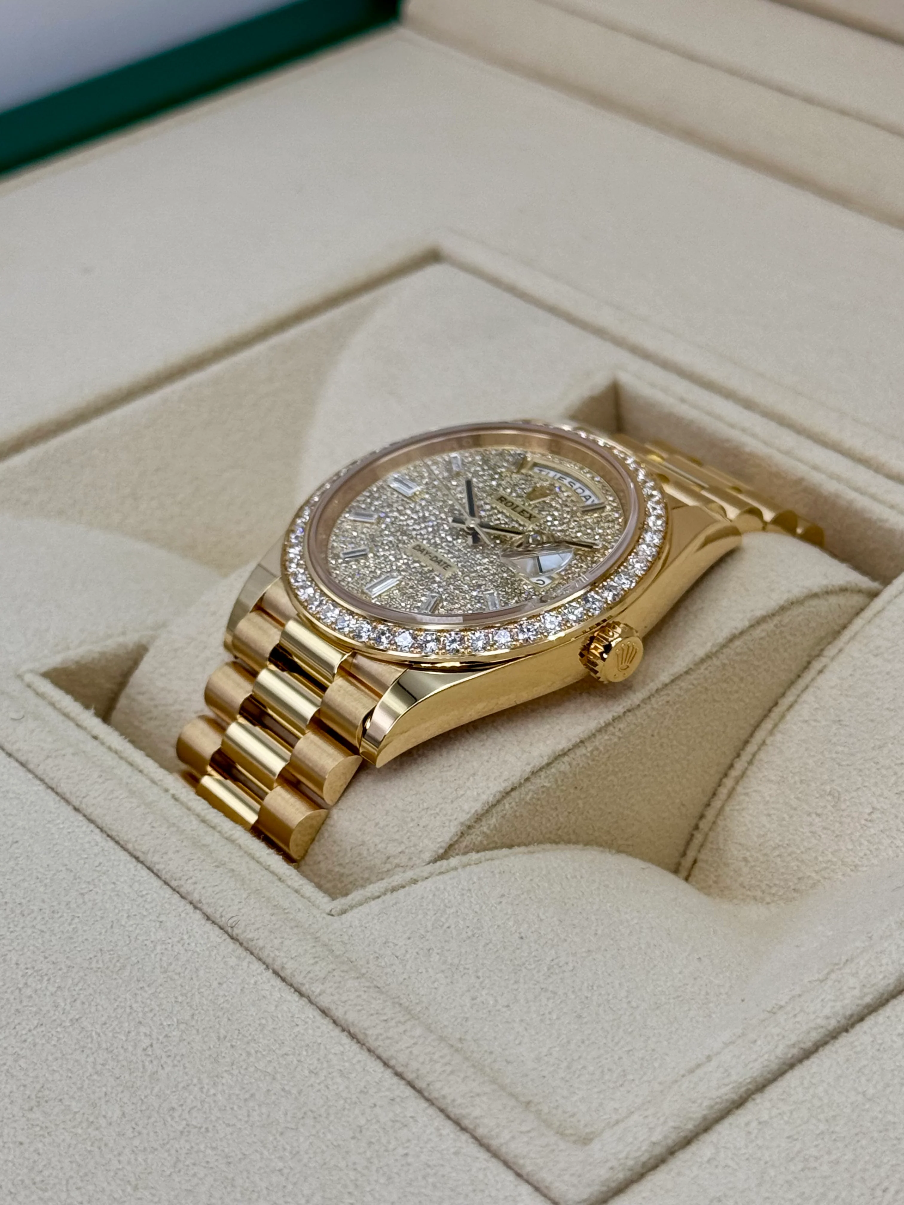 NEW 2025 Rolex Day-Date 40mm 228348RBR Diamond Paved Dial - Image 5