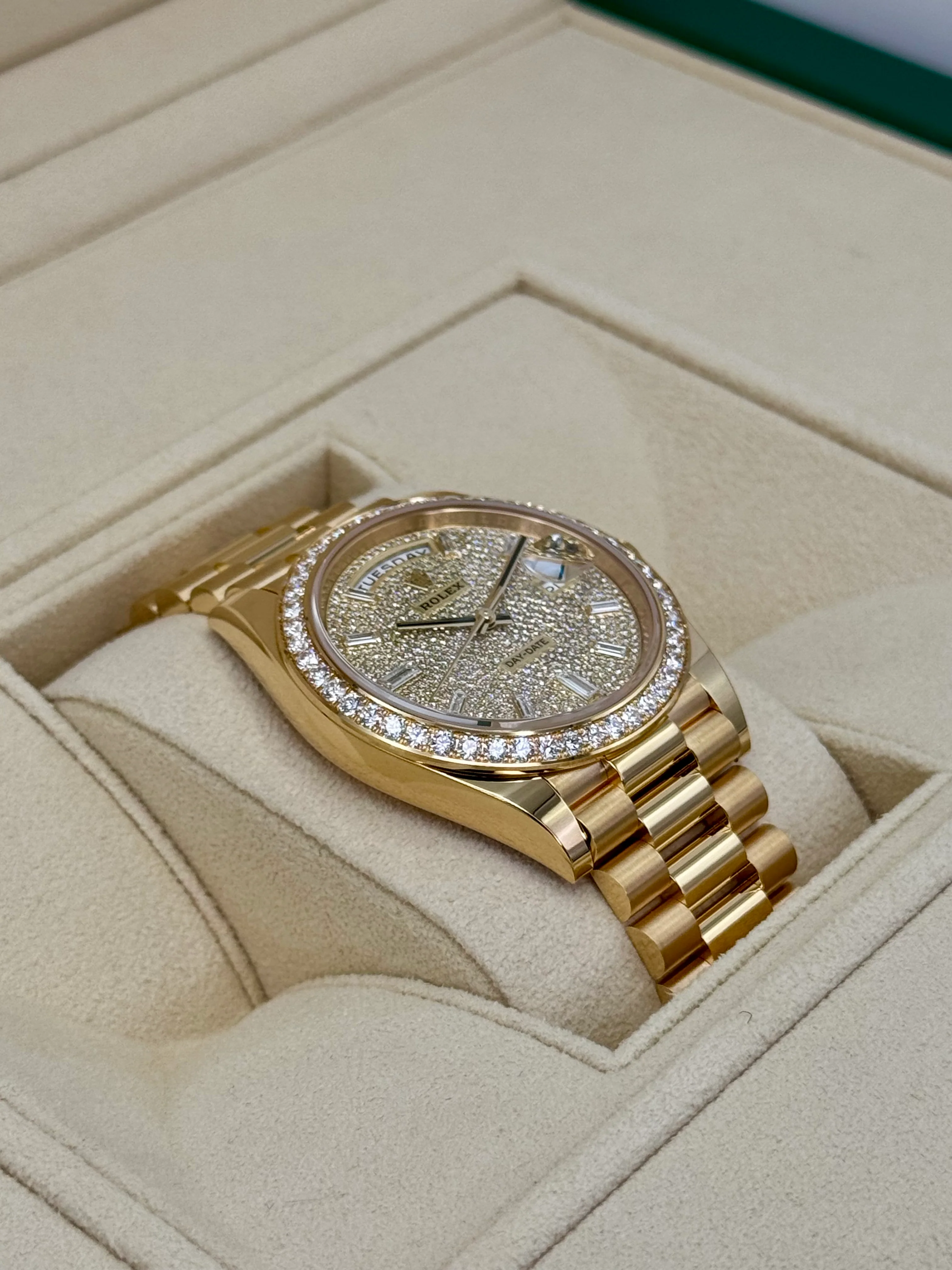NEW 2025 Rolex Day-Date 40mm 228348RBR Diamond Paved Dial - Image 6