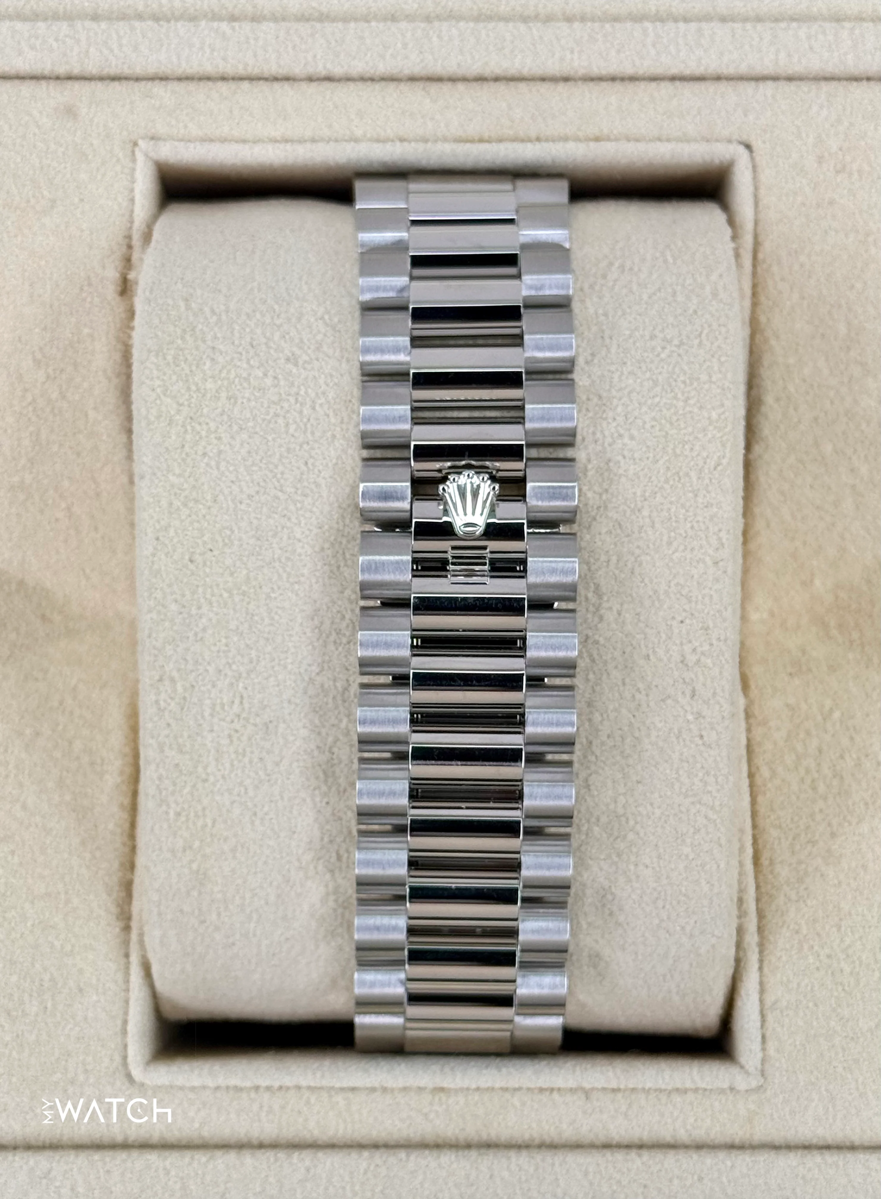 2024 Rolex Day-Date 40mm 228396TBR Ice Blue Diamond Baguette Dial - Image 2