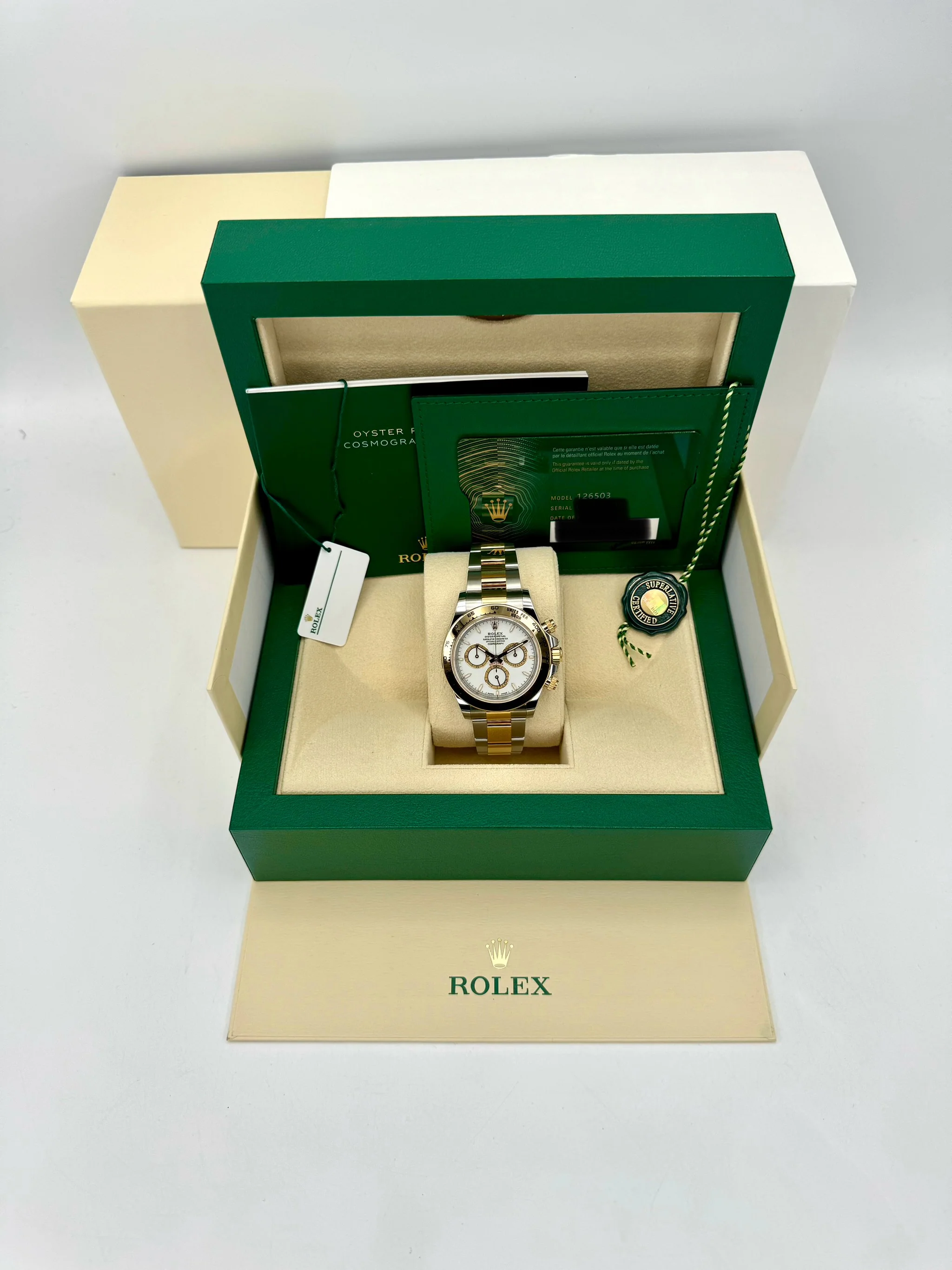 NEW 2024 Rolex Daytona 40mm 126503 Two-Tone White Dial - Image 12