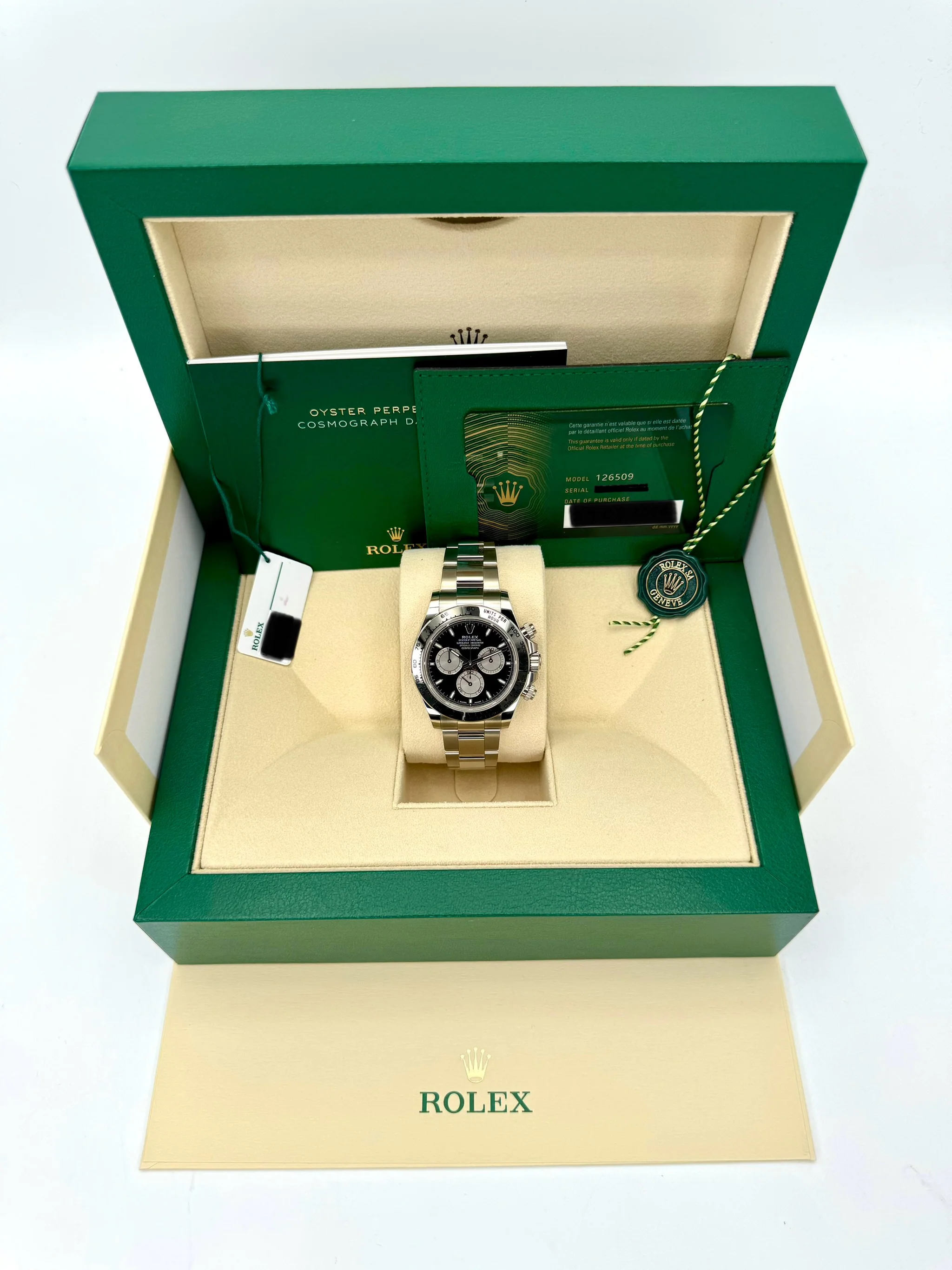NEW 2024 Rolex Daytona 40mm 126509 White Gold Black Dial - Image 11