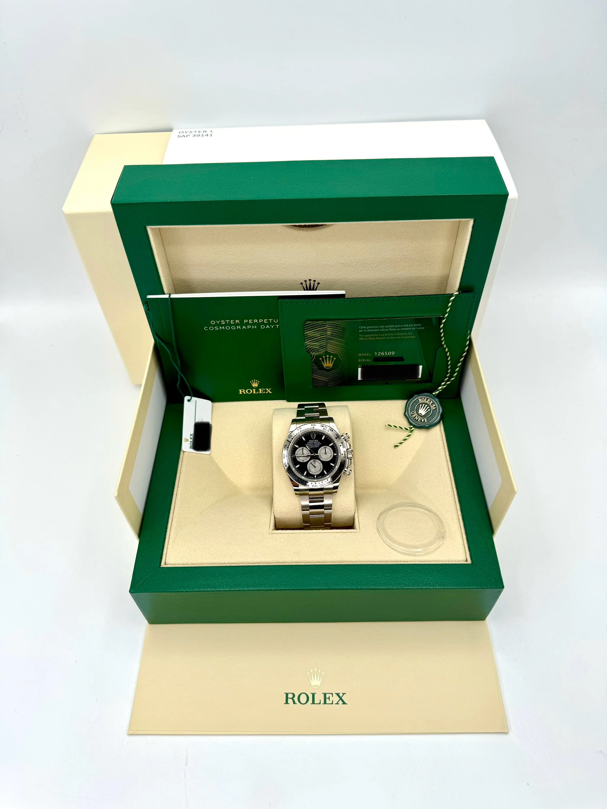 NEW 2024 Rolex Daytona 40mm 126509 White Gold Black Dial - Image 12