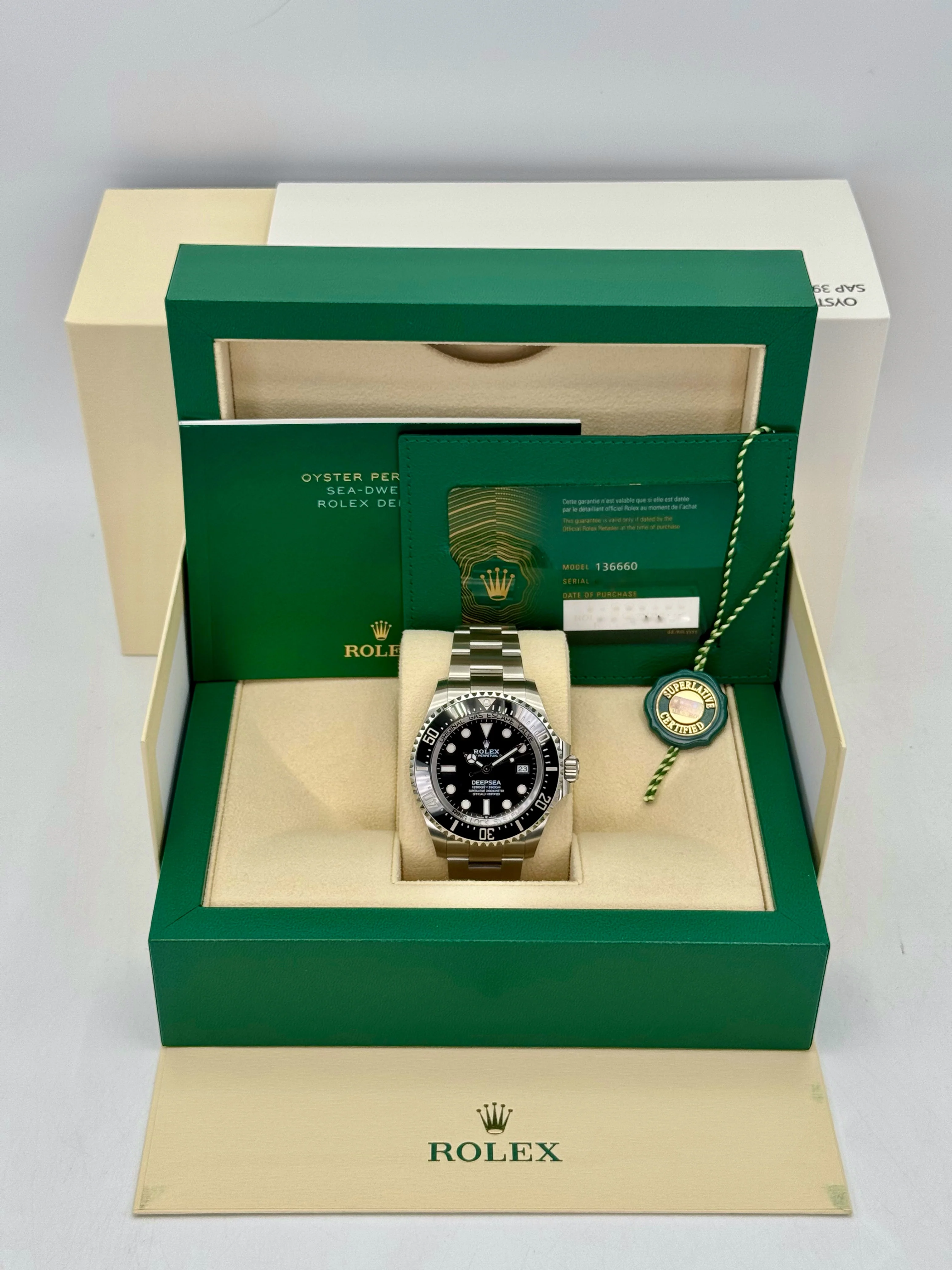 NEW 2024 Rolex Deepsea 44mm 136660 Stainless Steel Black Dial - Image 9