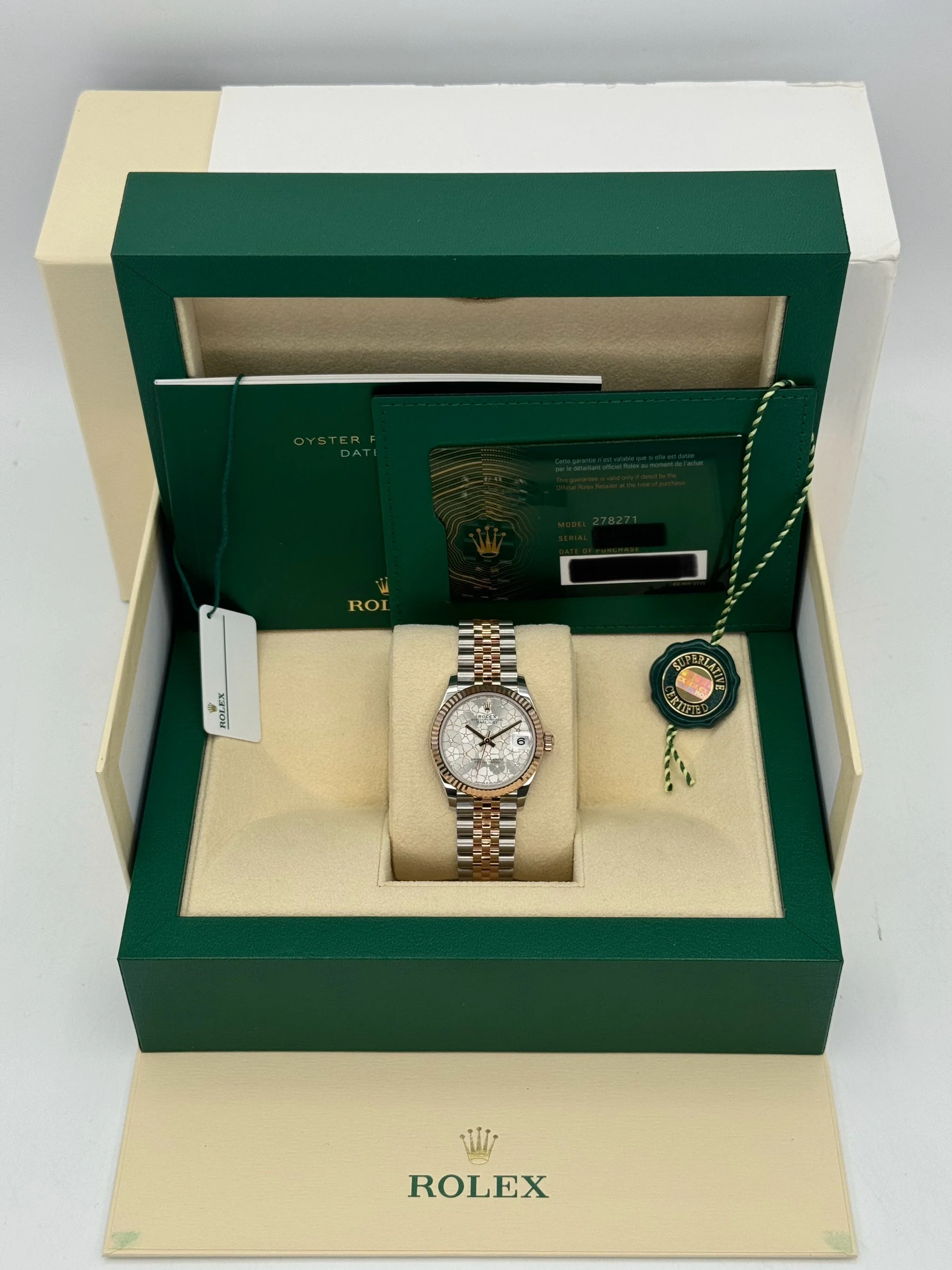 NEW 2024 Rolex Ladies Datejust 31mm 278271 Jubilee Floral Motif Dial - Image 12
