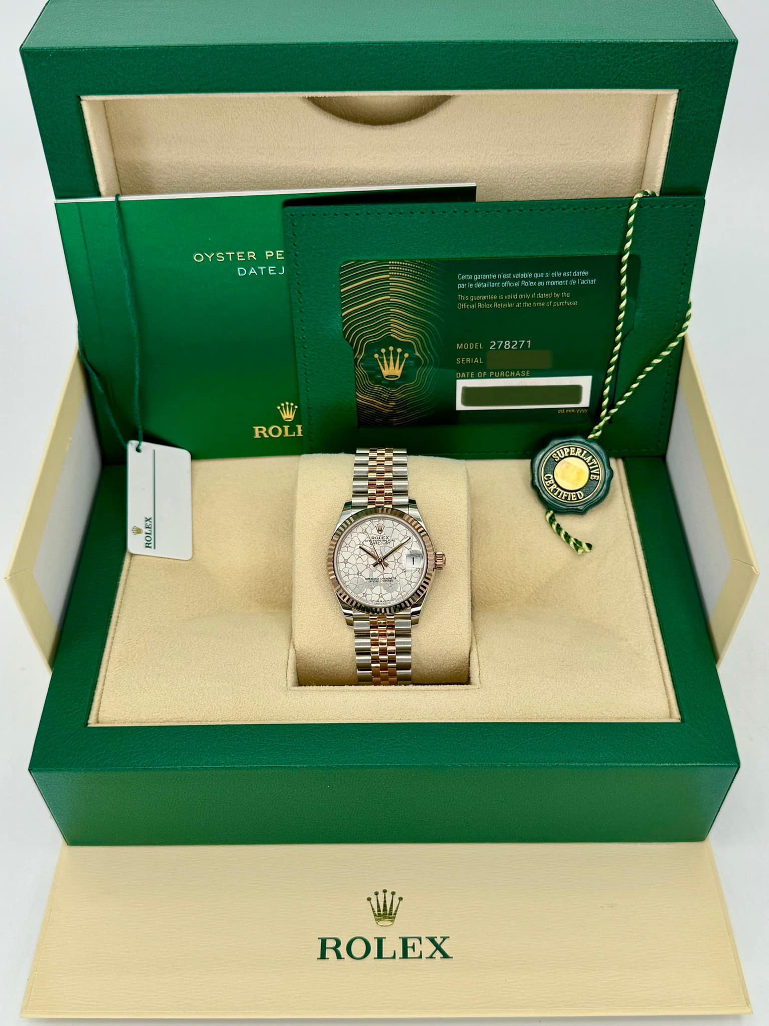 NEW 2024 Rolex Ladies Datejust 31mm 278271 Jubilee Floral Motif Dial - Image 11