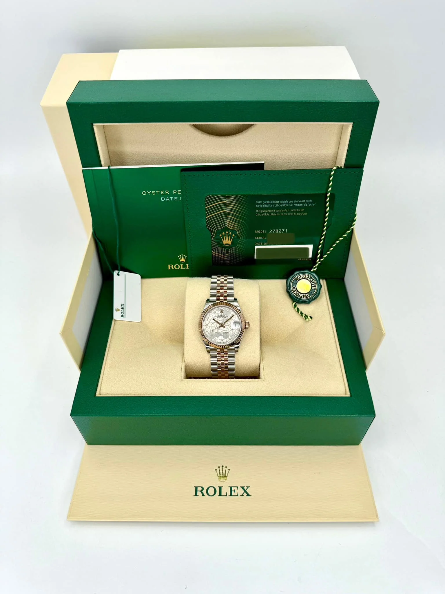NEW 2024 Rolex Ladies Datejust 31mm 278271 Jubilee Floral Motif Dial - Image 12