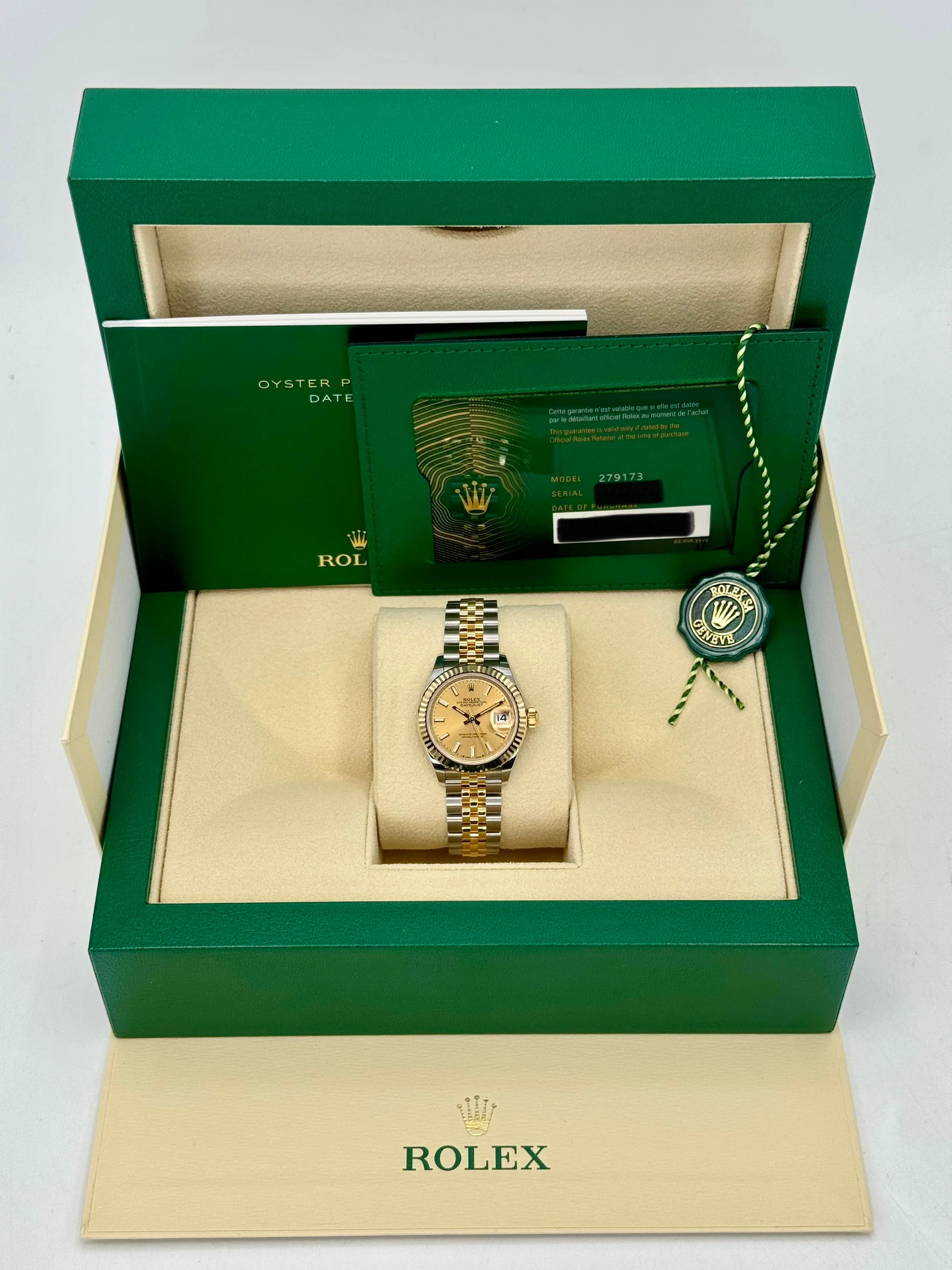 NEW 2024 Rolex Lady Datejust 28mm 279173 Jubilee Champagne Dial - Image 11