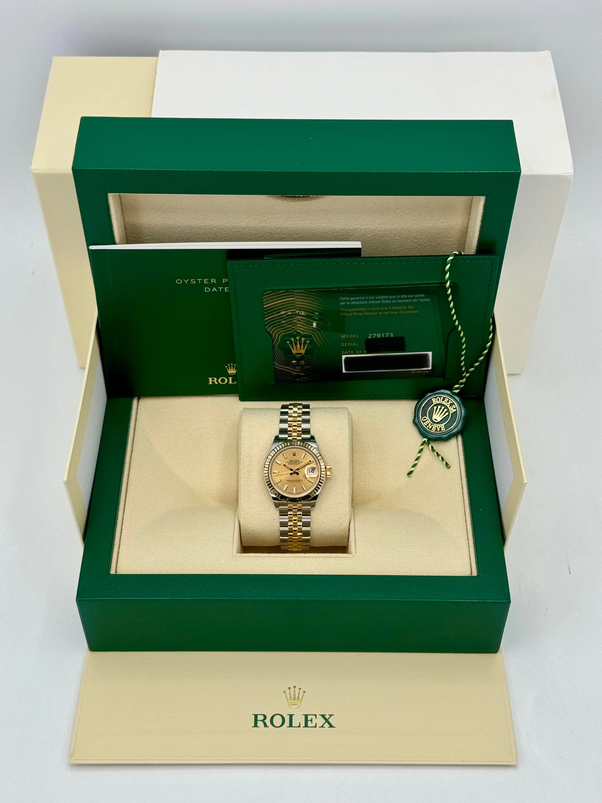 NEW 2024 Rolex Lady Datejust 28mm 279173 Jubilee Champagne Dial - Image 12