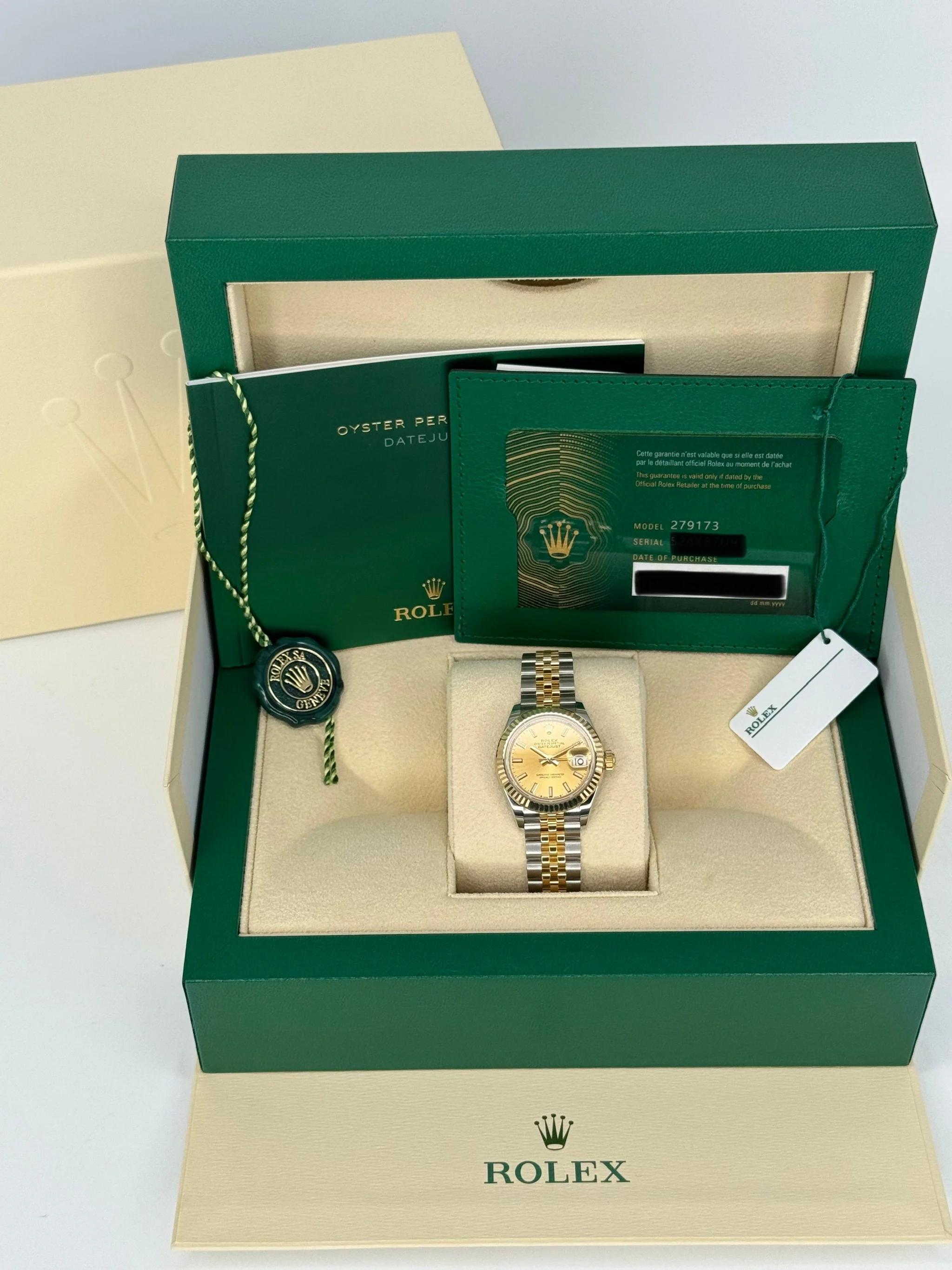 NEW 2025 Rolex Lady Datejust 28mm 279173 Jubilee Champagne Dial - Image 10