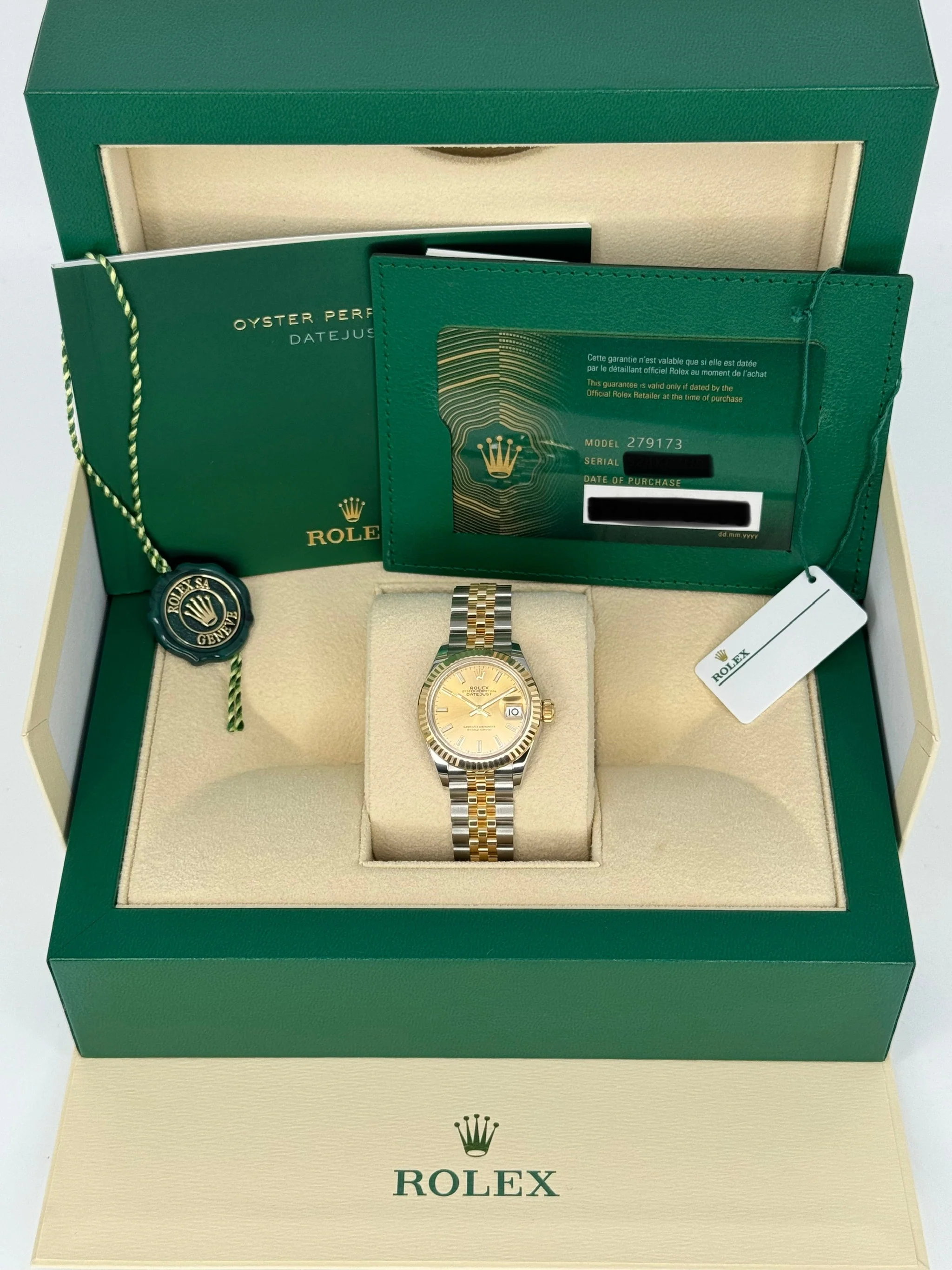 NEW 2025 Rolex Lady Datejust 28mm 279173 Jubilee Champagne Dial - Image 9