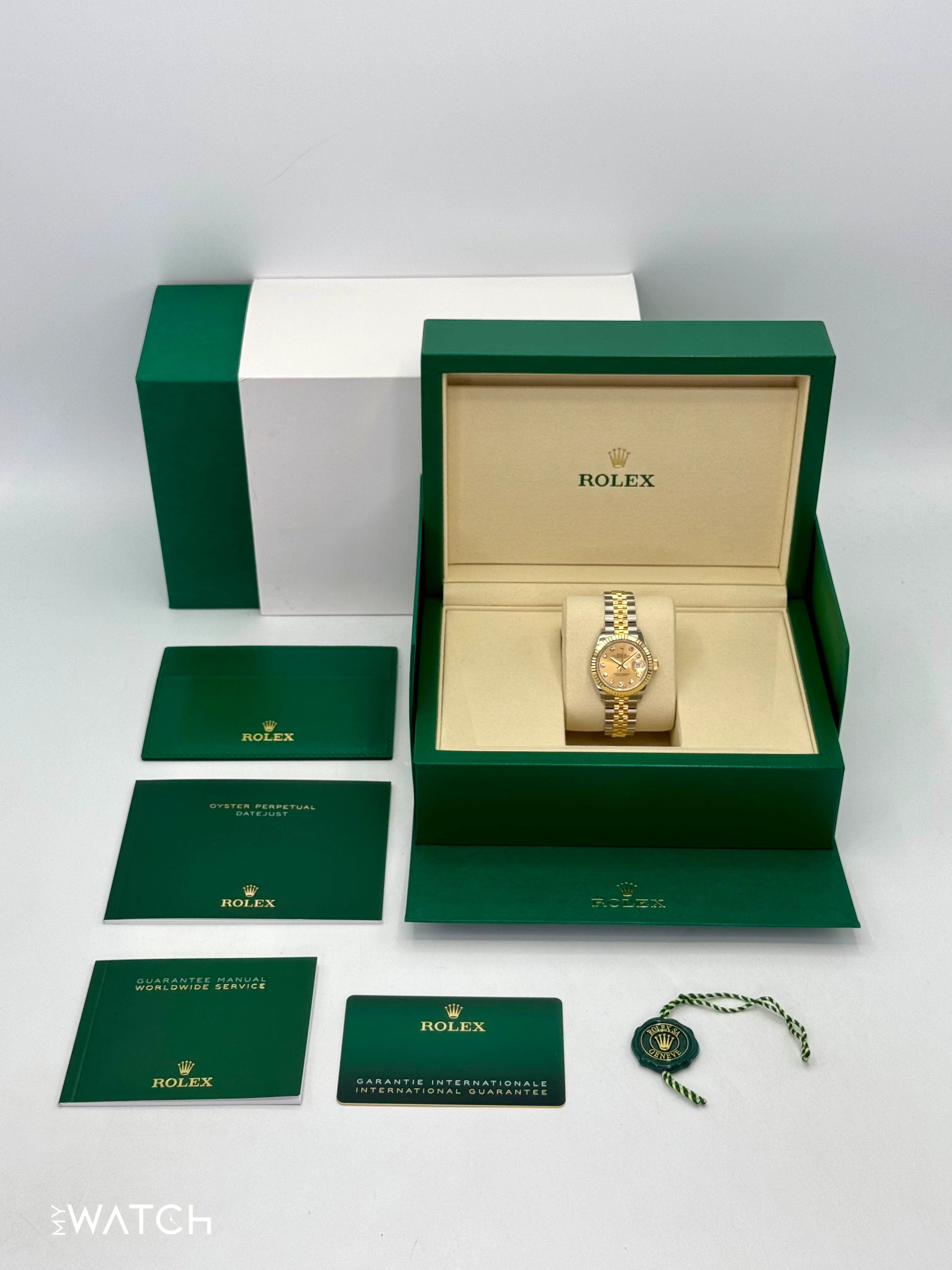 NEW 2025 Rolex Lady Datejust 28mm 279173 Jubilee Champagne Diamond Dial - Image 10