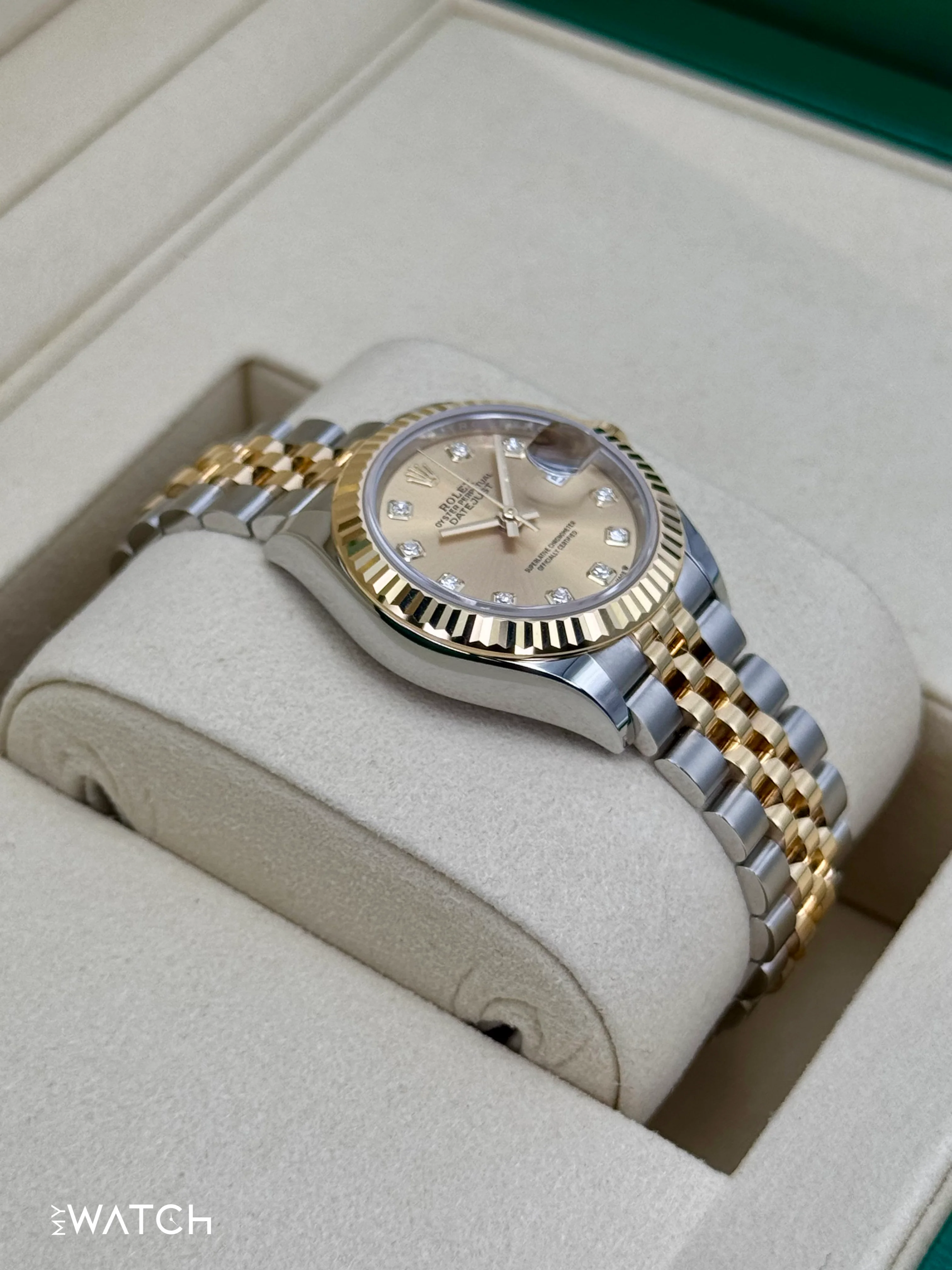 NEW 2025 Rolex Lady Datejust 28mm 279173 Jubilee Champagne Diamond Dial - Image 6