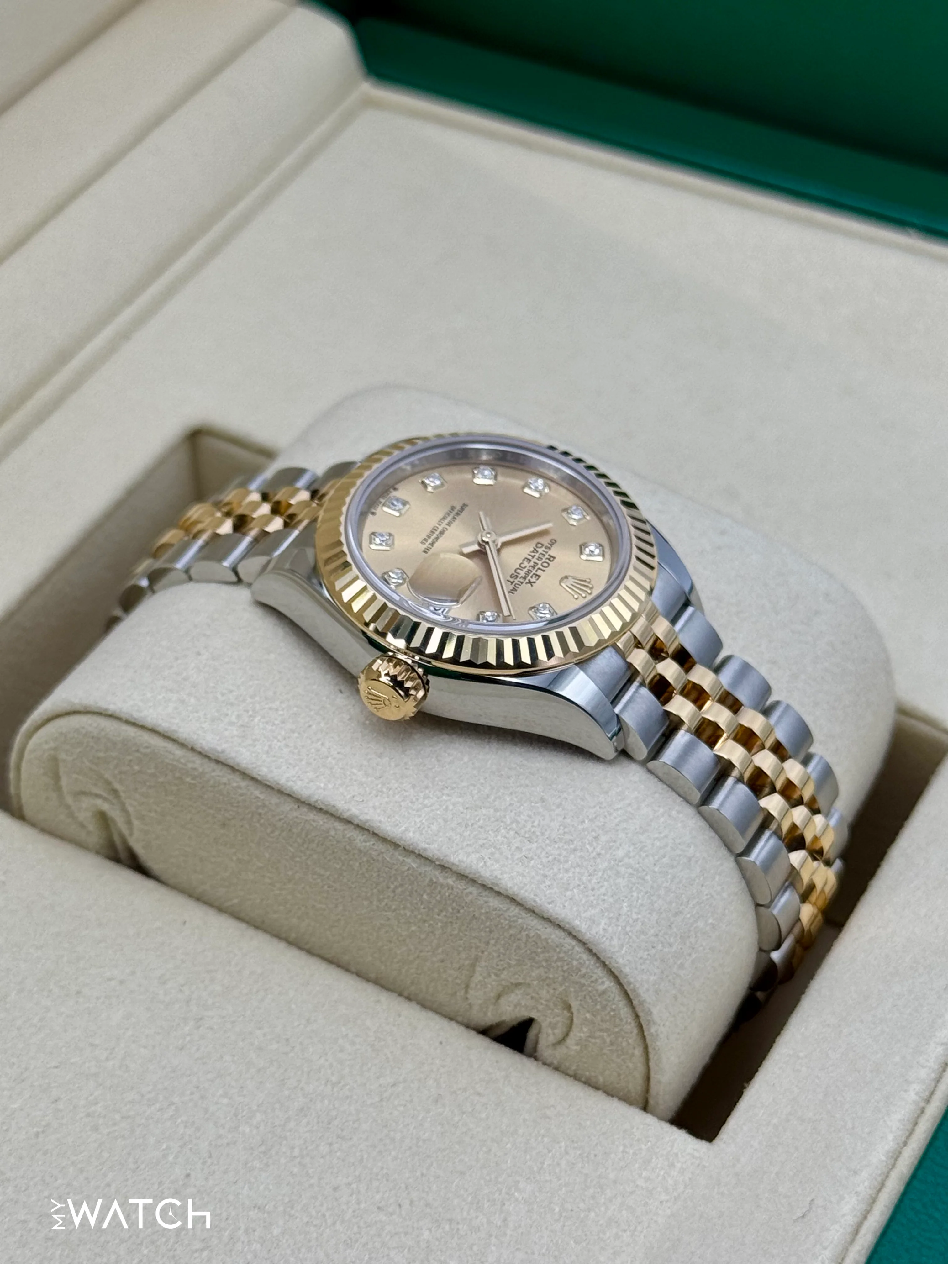 NEW 2025 Rolex Lady Datejust 28mm 279173 Jubilee Champagne Diamond Dial - Image 7