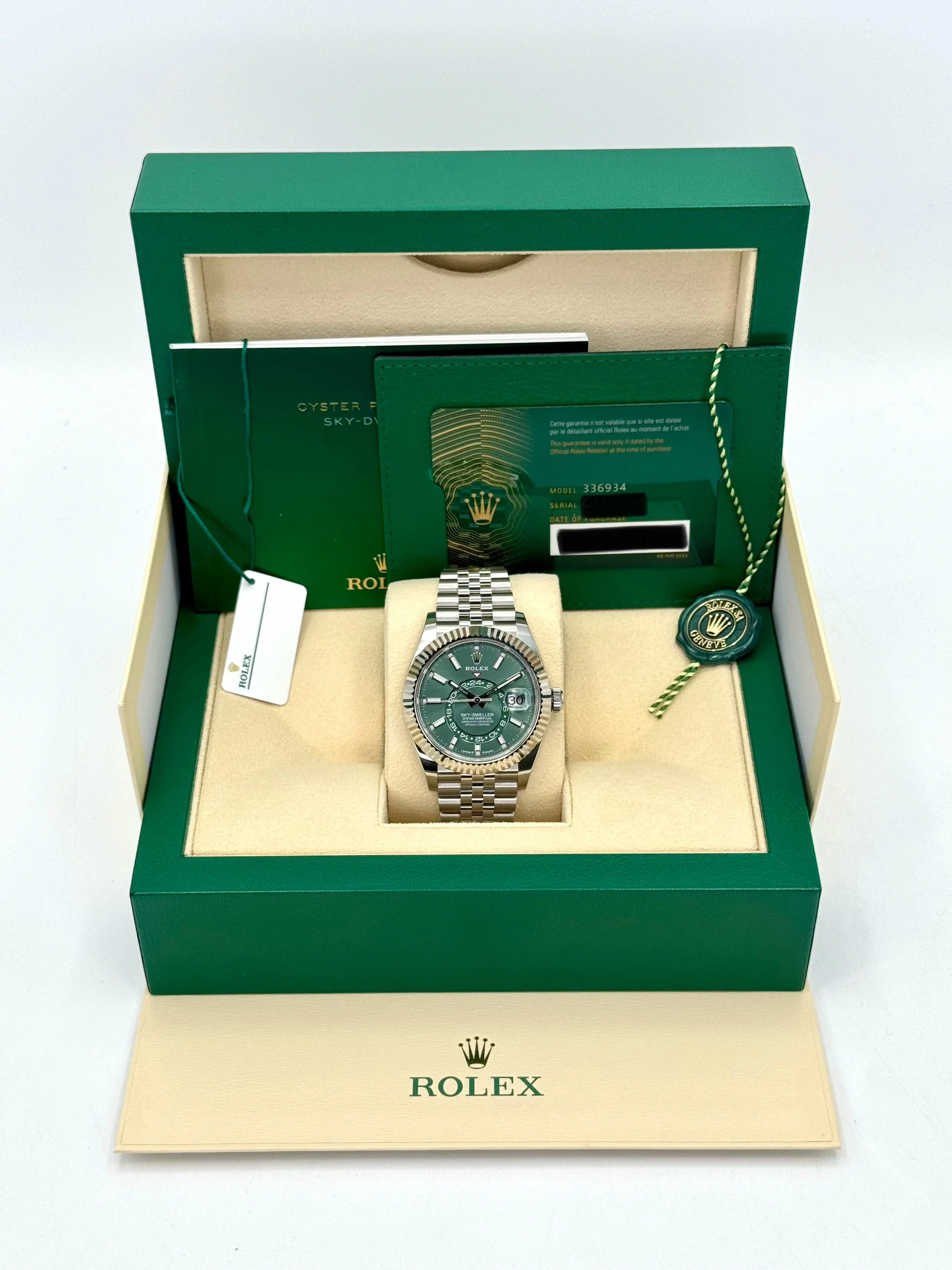NEW 2024 Rolex Sky-Dweller 42mm 336934 Jubilee Mint Green Dial - Image 11