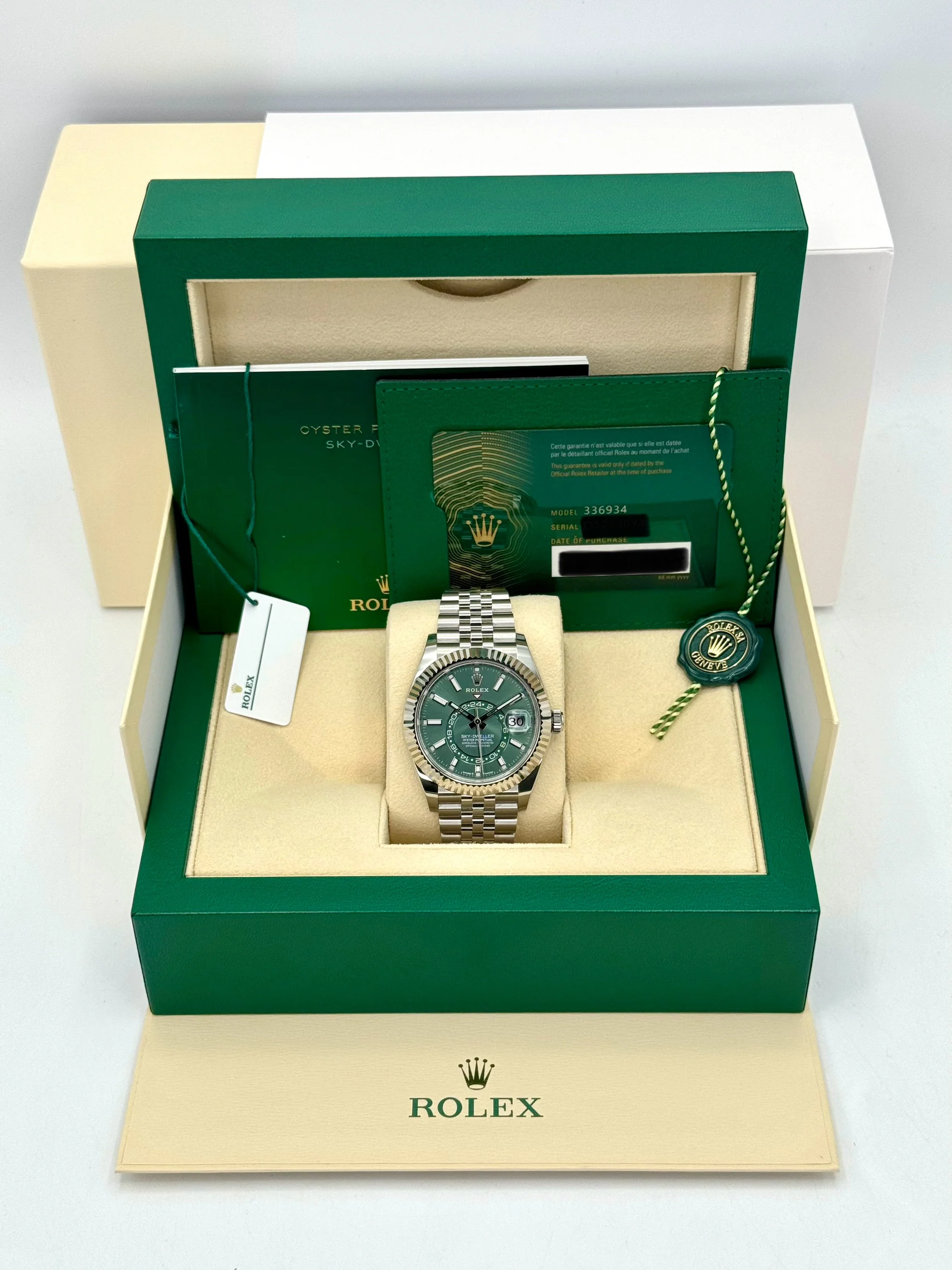 NEW 2024 Rolex Sky-Dweller 42mm 336934 Jubilee Mint Green Dial - Image 12