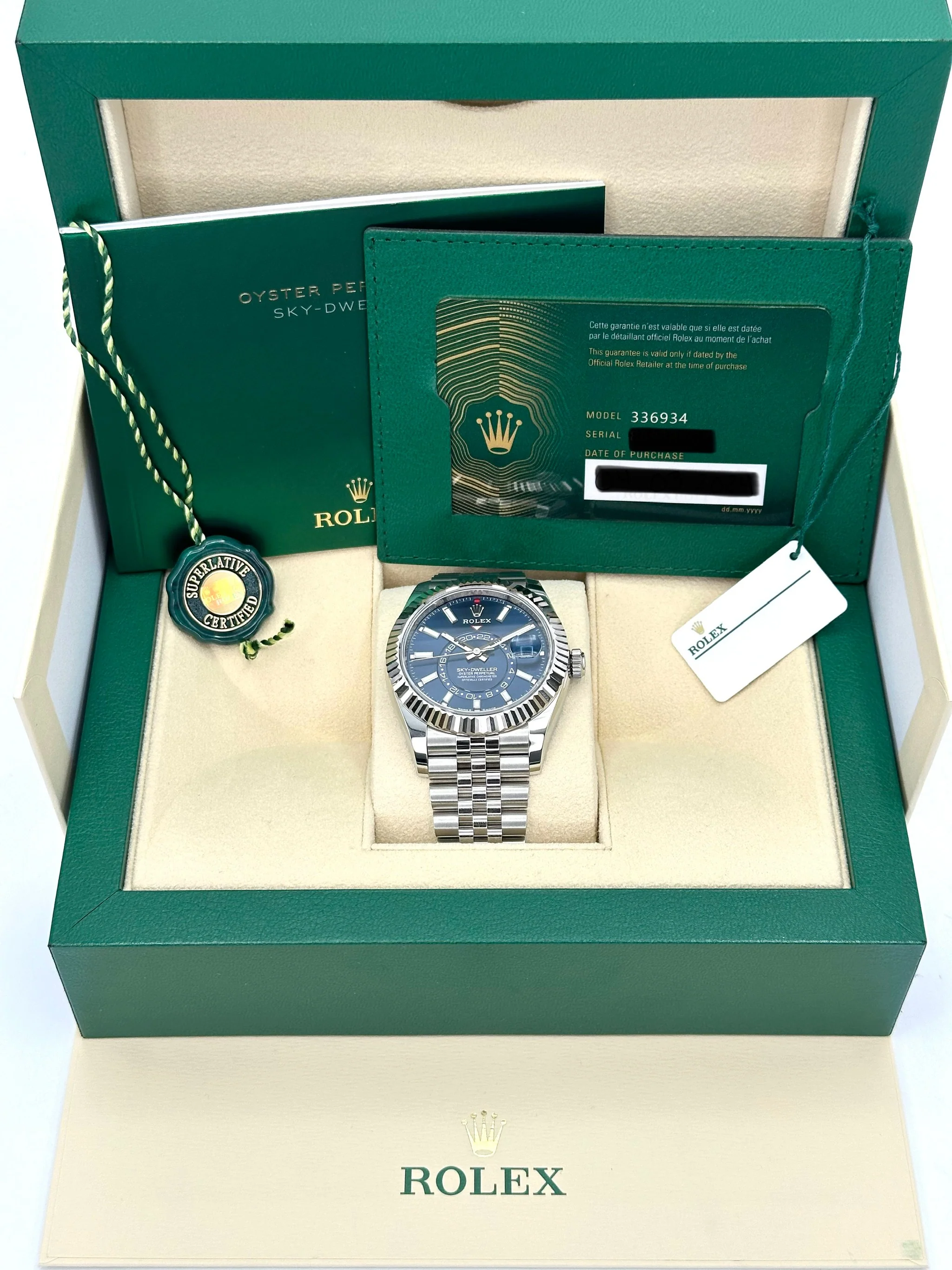 NEW 2024 Rolex Sky-Dweller 42mm 336934 Jubilee Blue Dial - Image 9