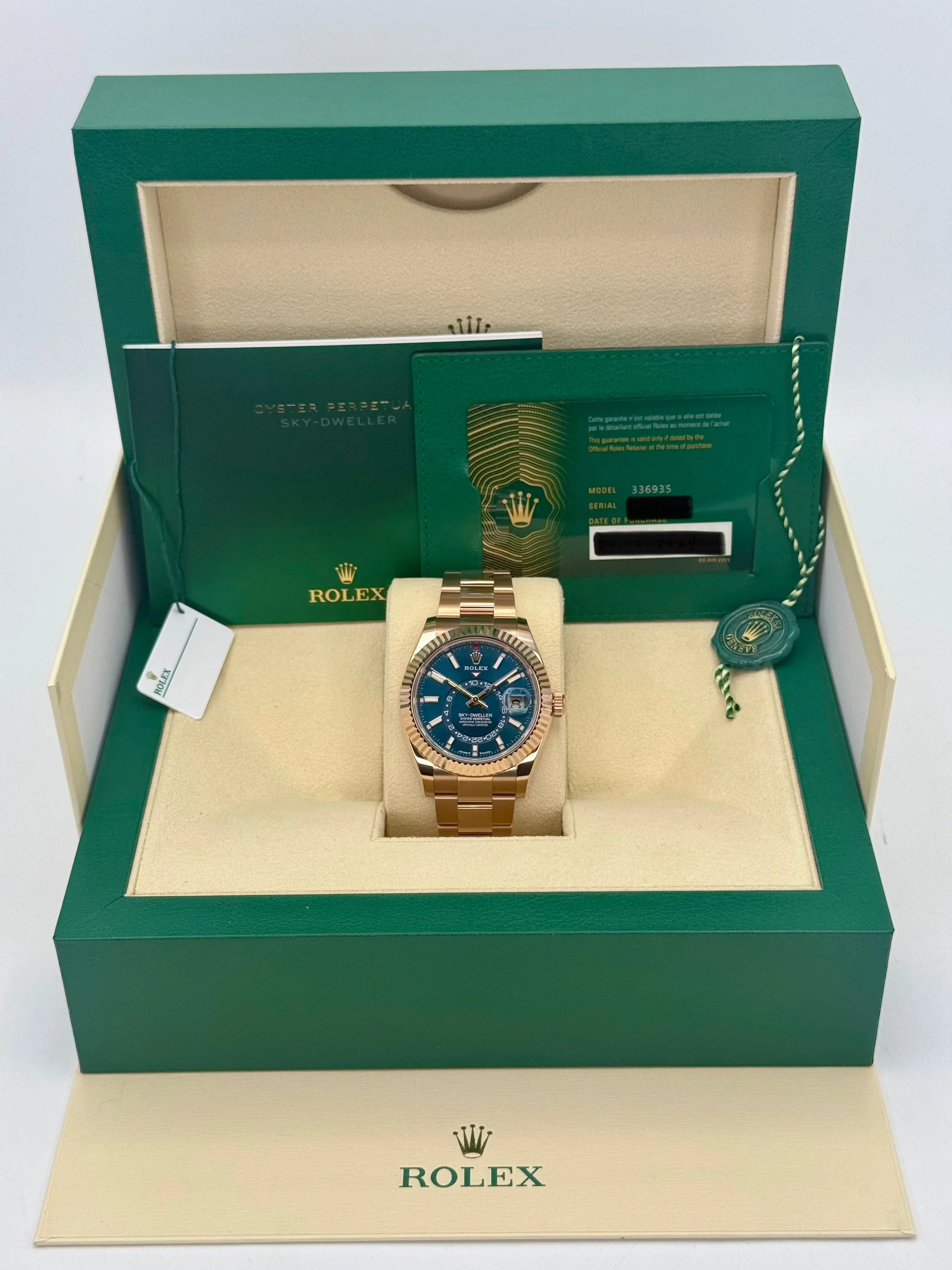 NEW 2024 Rolex Sky-Dweller 42mm 336935 Rose Gold Blue Dial - Image 11