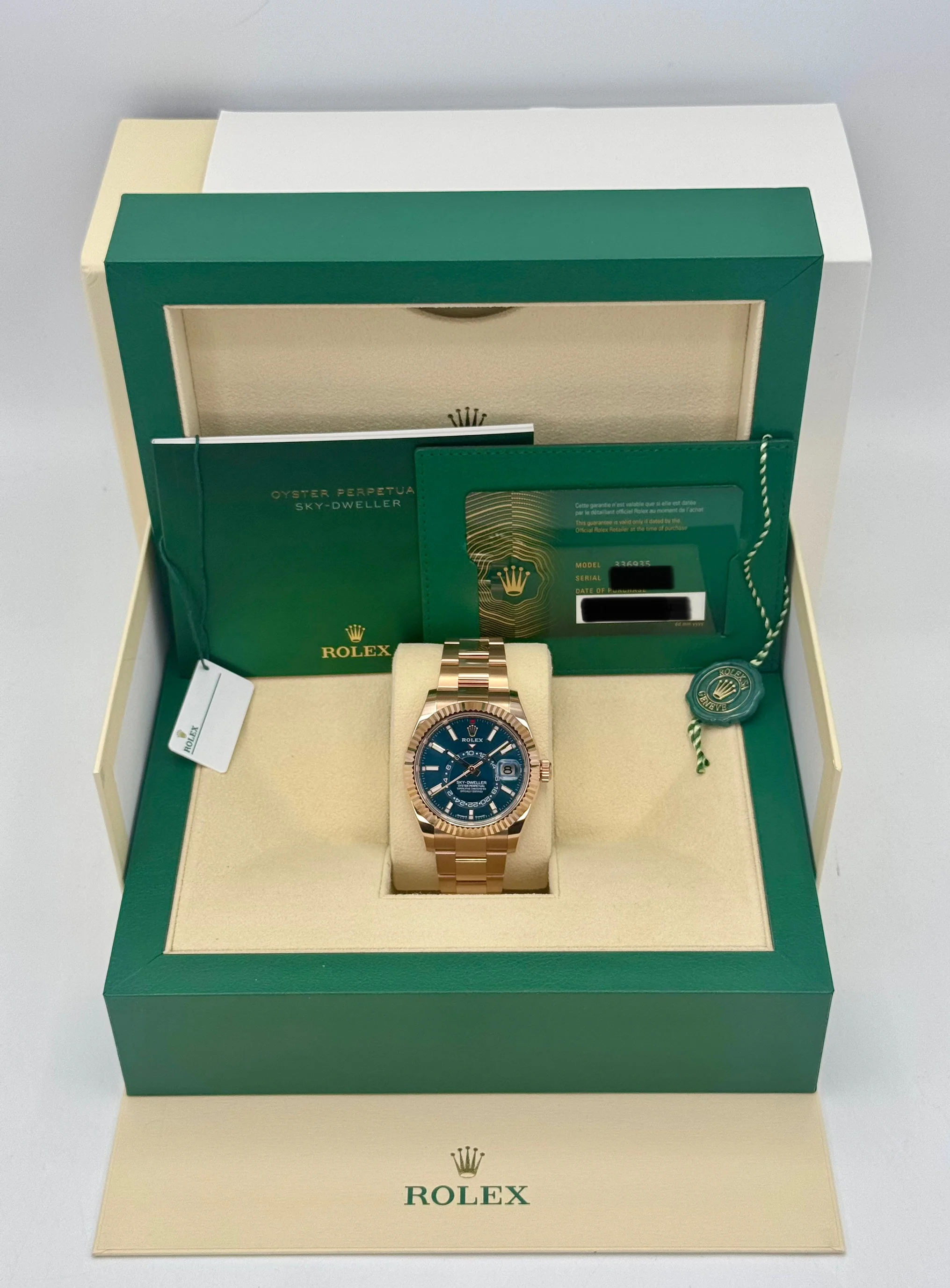 NEW 2024 Rolex Sky-Dweller 42mm 336935 Rose Gold Blue Dial - Image 12