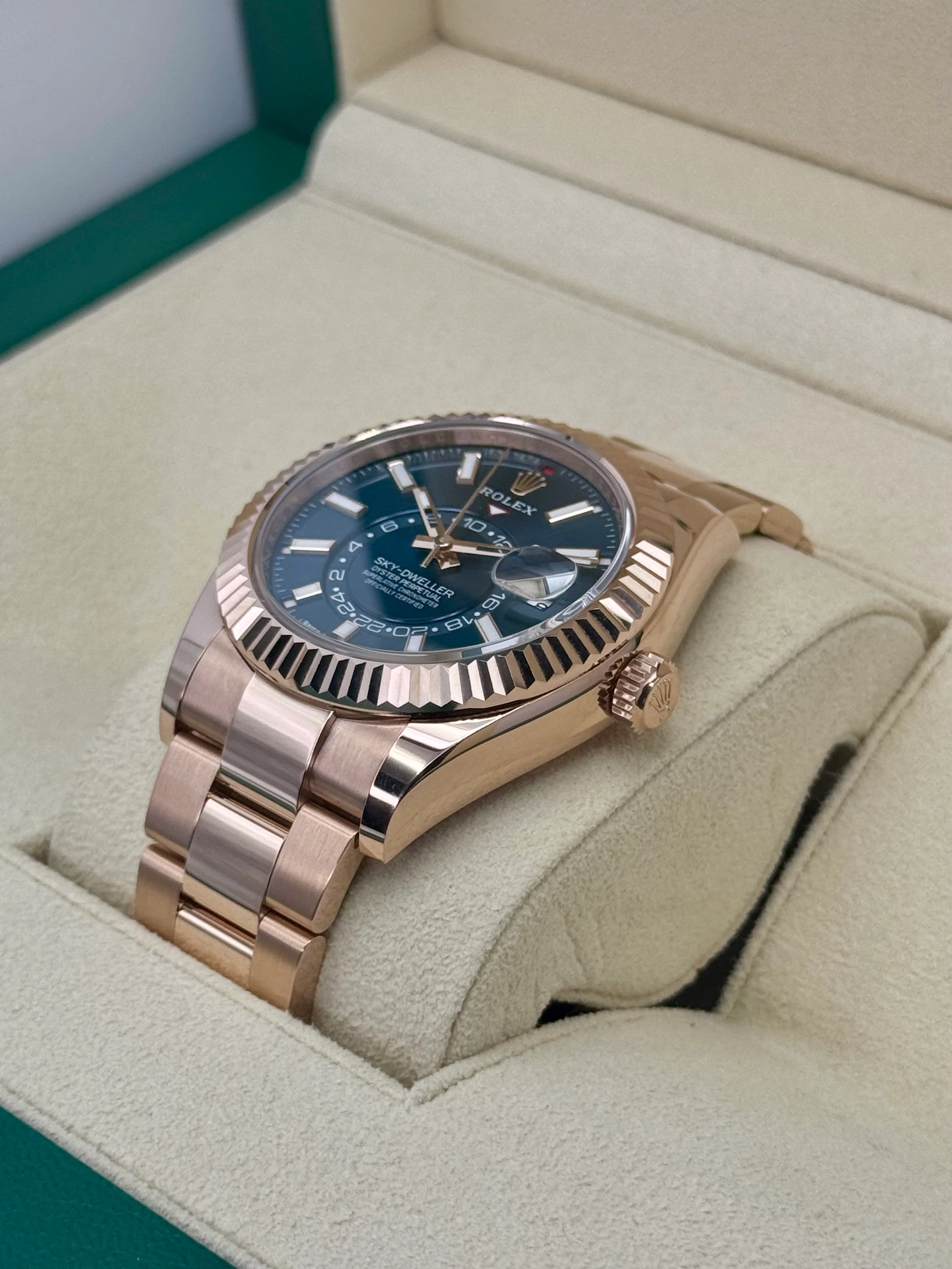 NEW 2024 Rolex Sky-Dweller 42mm 336935 Rose Gold Blue Dial - Image 5