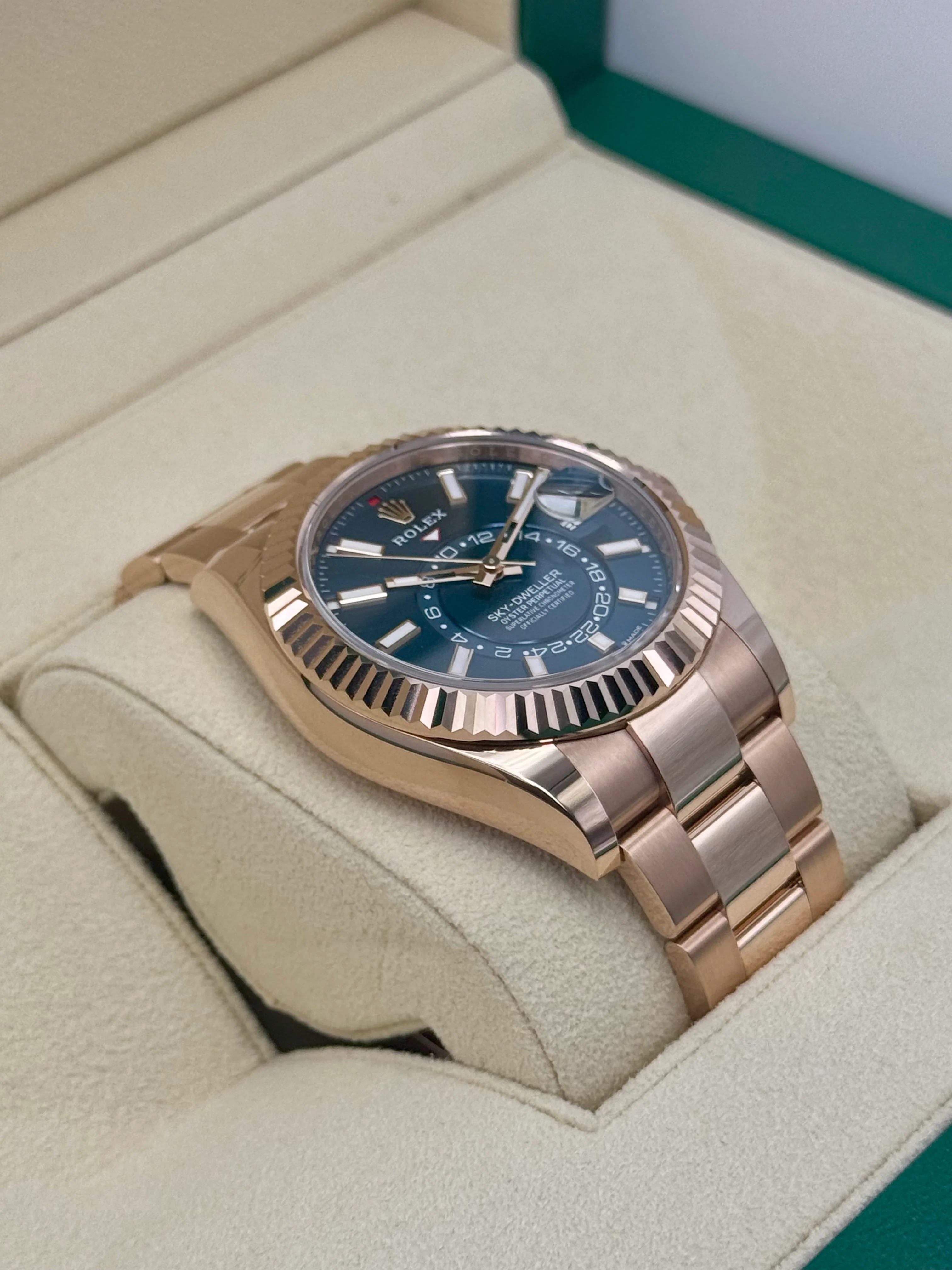 NEW 2024 Rolex Sky-Dweller 42mm 336935 Rose Gold Blue Dial - Image 6