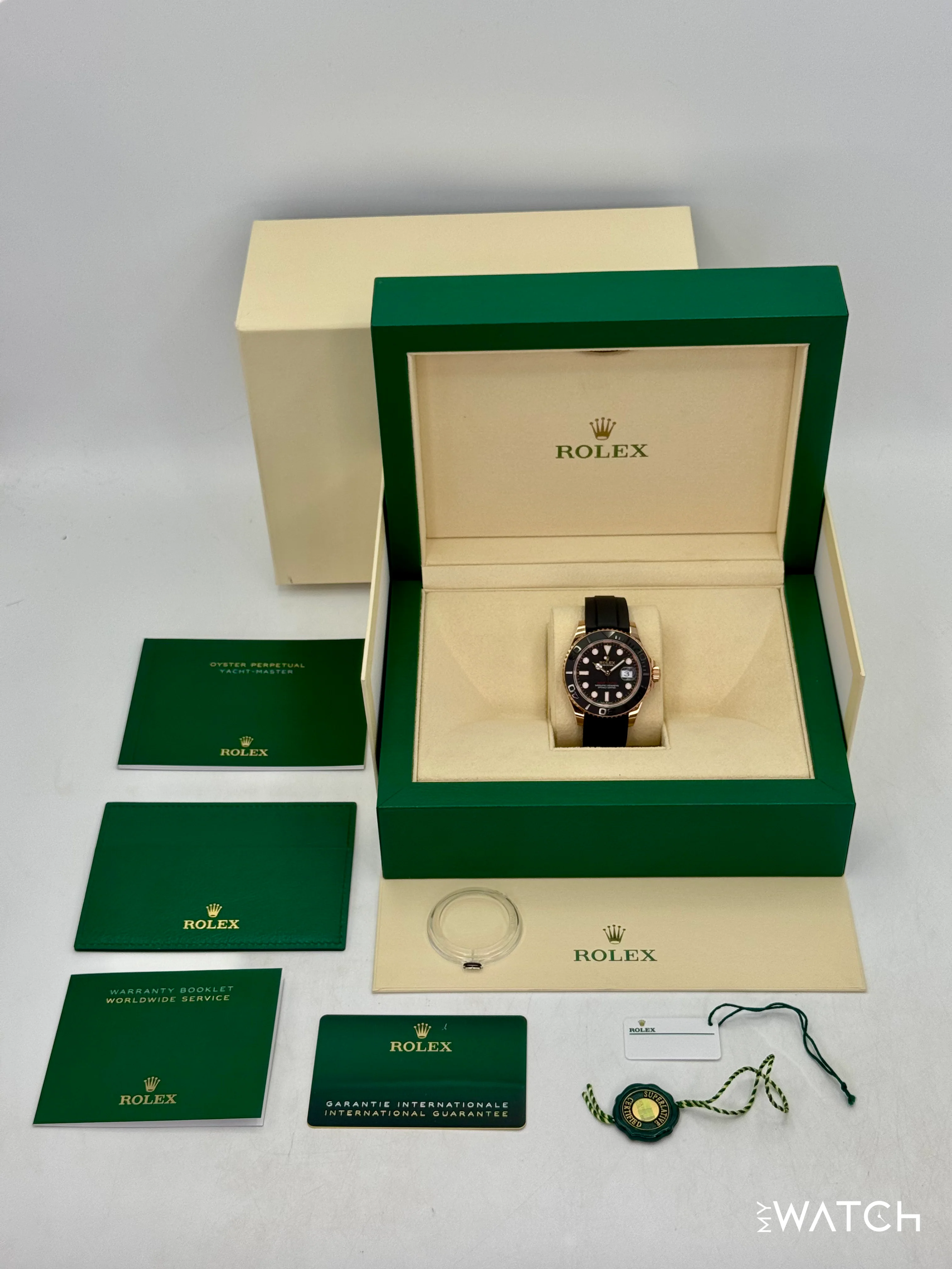 NEW 2024 Rolex Yacht-Master 40mm 126655 Rose Gold Oysterflex Black Dial - Image 10