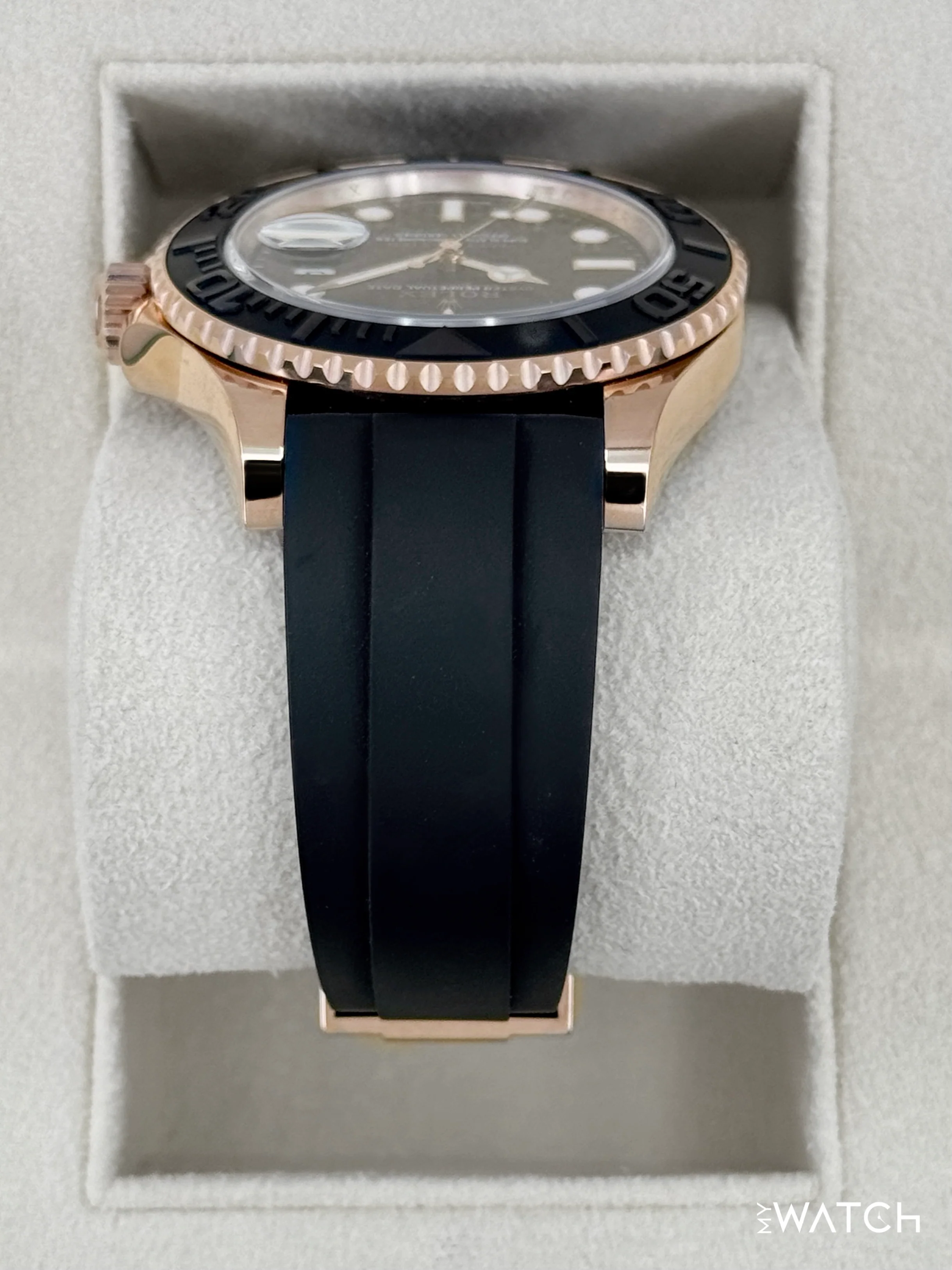 NEW 2024 Rolex Yacht-Master 40mm 126655 Rose Gold Oysterflex Black Dial - Image 4