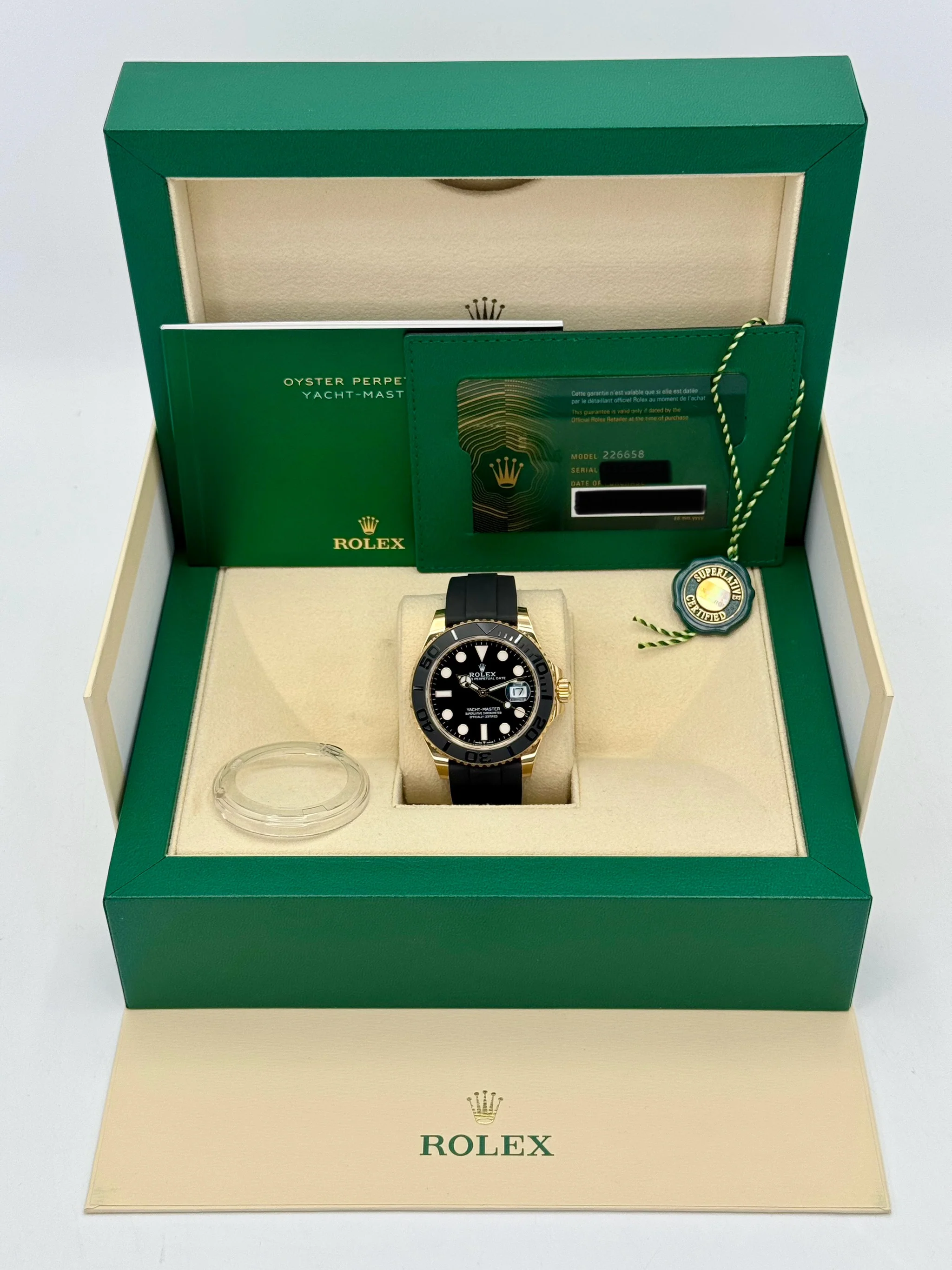 NEW 2024 Rolex Yacht-Master 42mm 226658 Gold Oysterflex Black Dial - Image 11