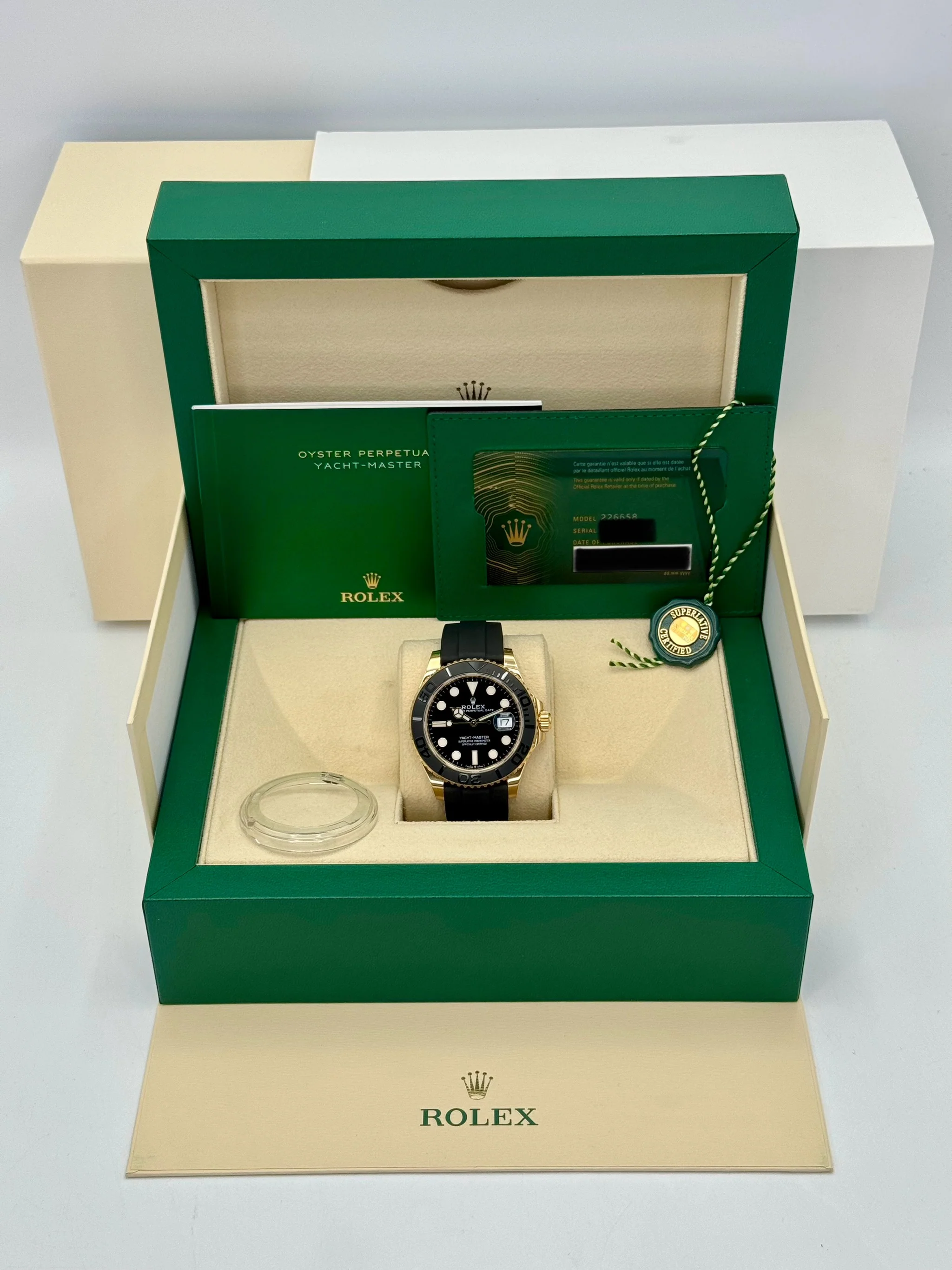 NEW 2024 Rolex Yacht-Master 42mm 226658 Gold Oysterflex Black Dial - Image 12
