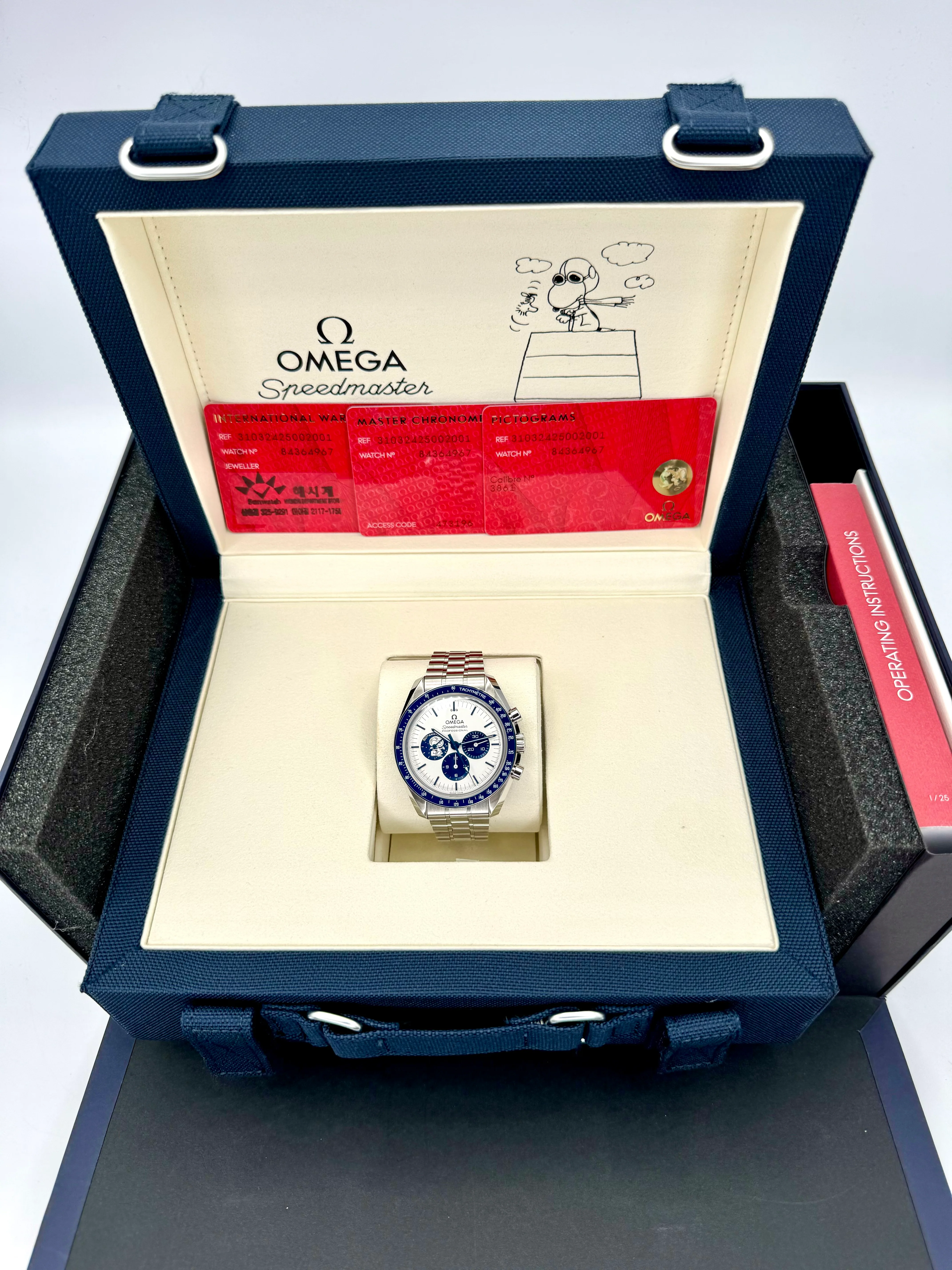 NEW 2024 Omega Speedmaster Silver Snoopy Award 310.32.42.50.02.001 - Image 12