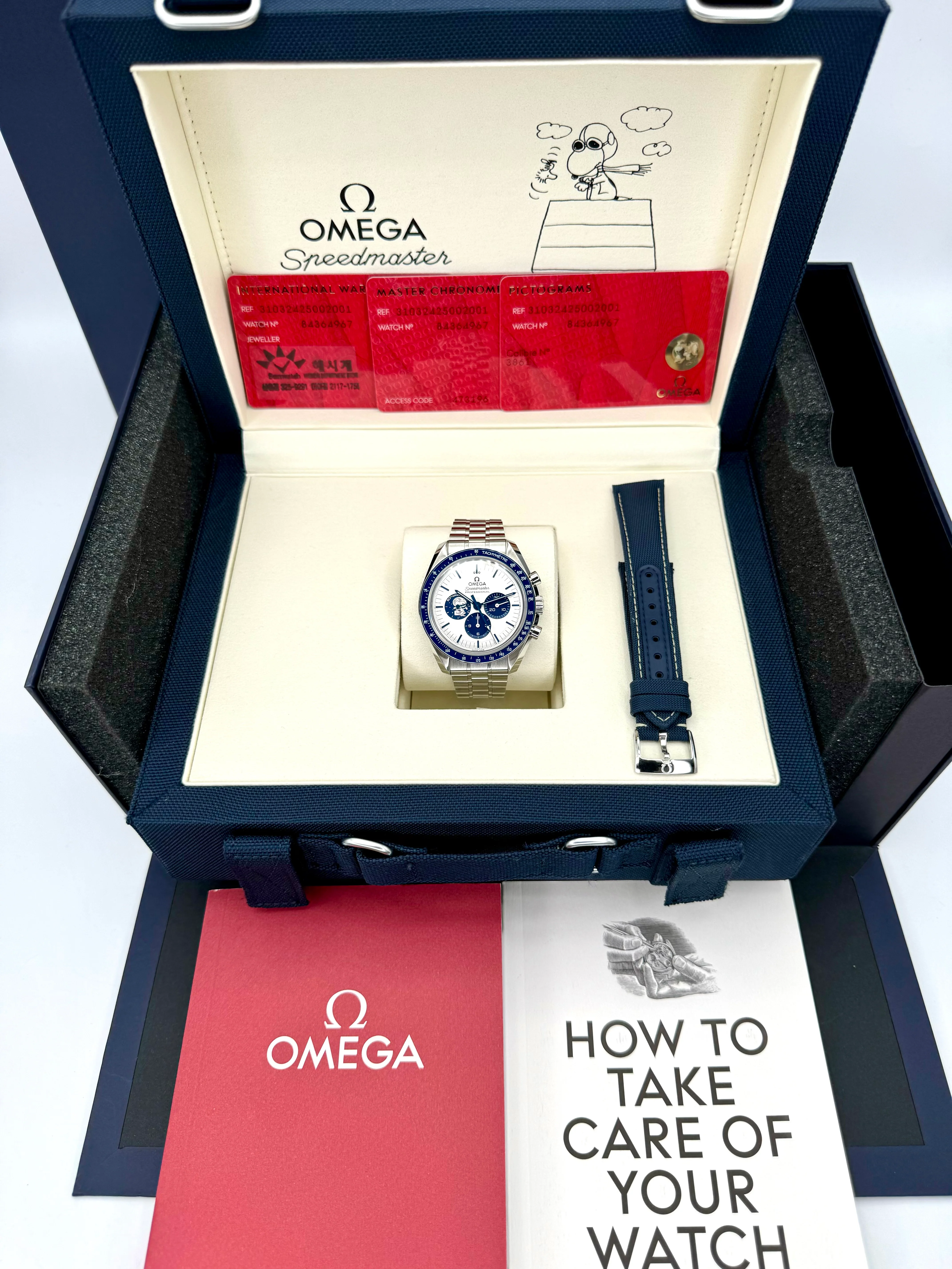 NEW 2024 Omega Speedmaster Silver Snoopy Award 310.32.42.50.02.001 - Image 13