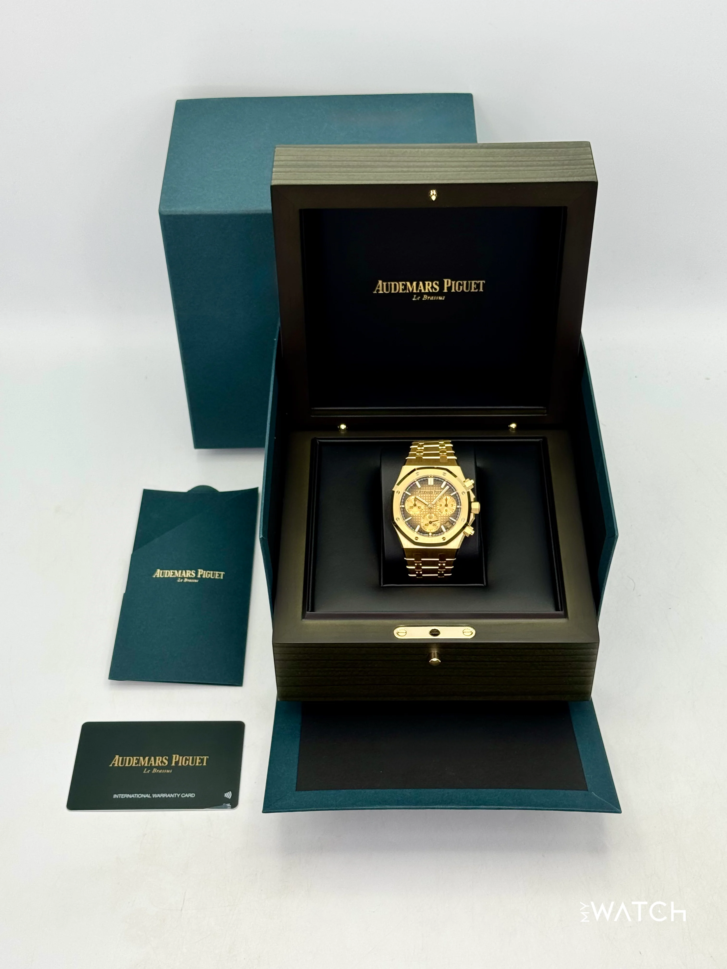 NEW 2025 Audemars Piguet Royal Oak Chronograph 41mm 26240BA Gold Dial - Image 11
