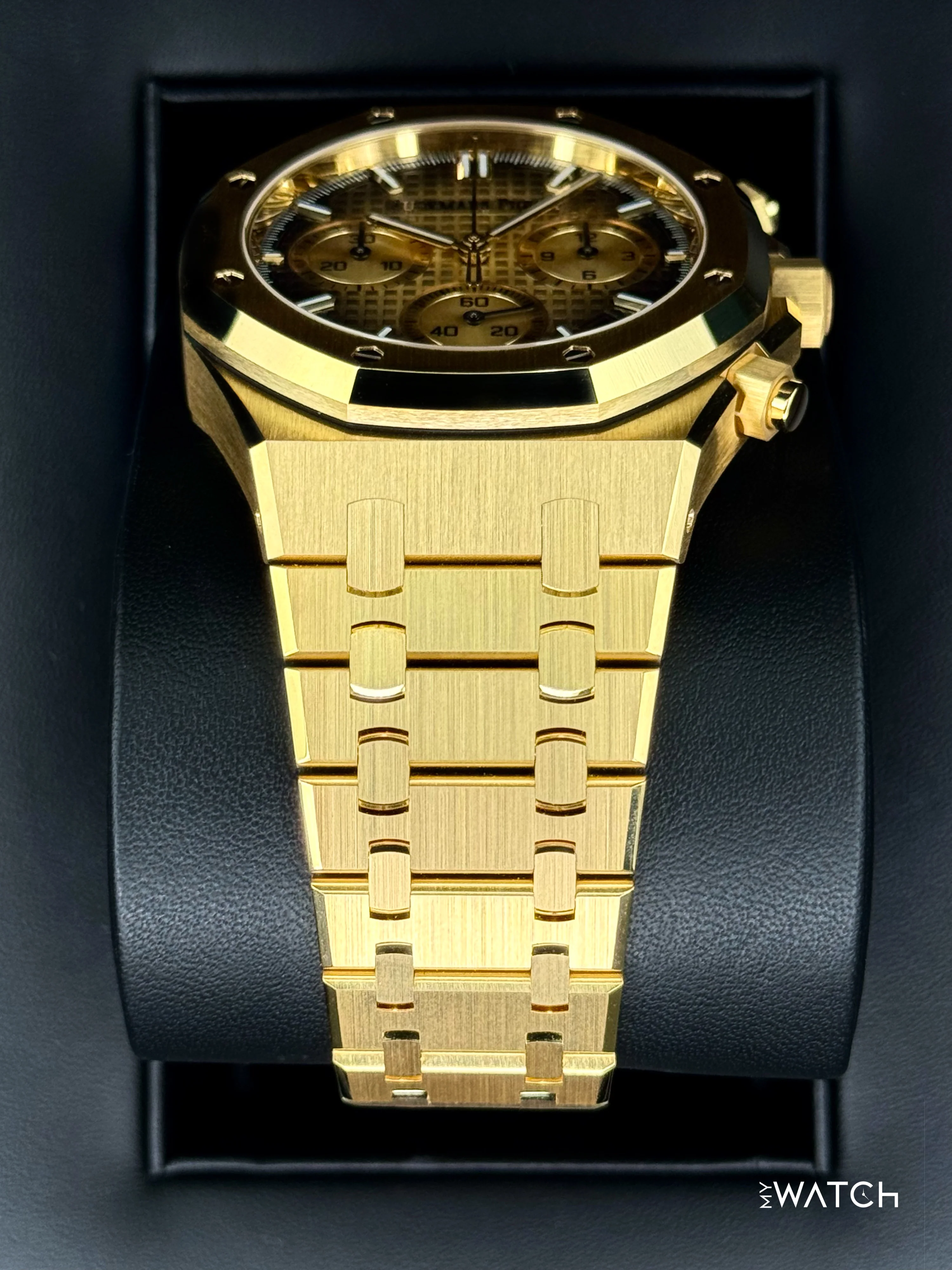 NEW 2025 Audemars Piguet Royal Oak Chronograph 41mm 26240BA Gold Dial - Image 3