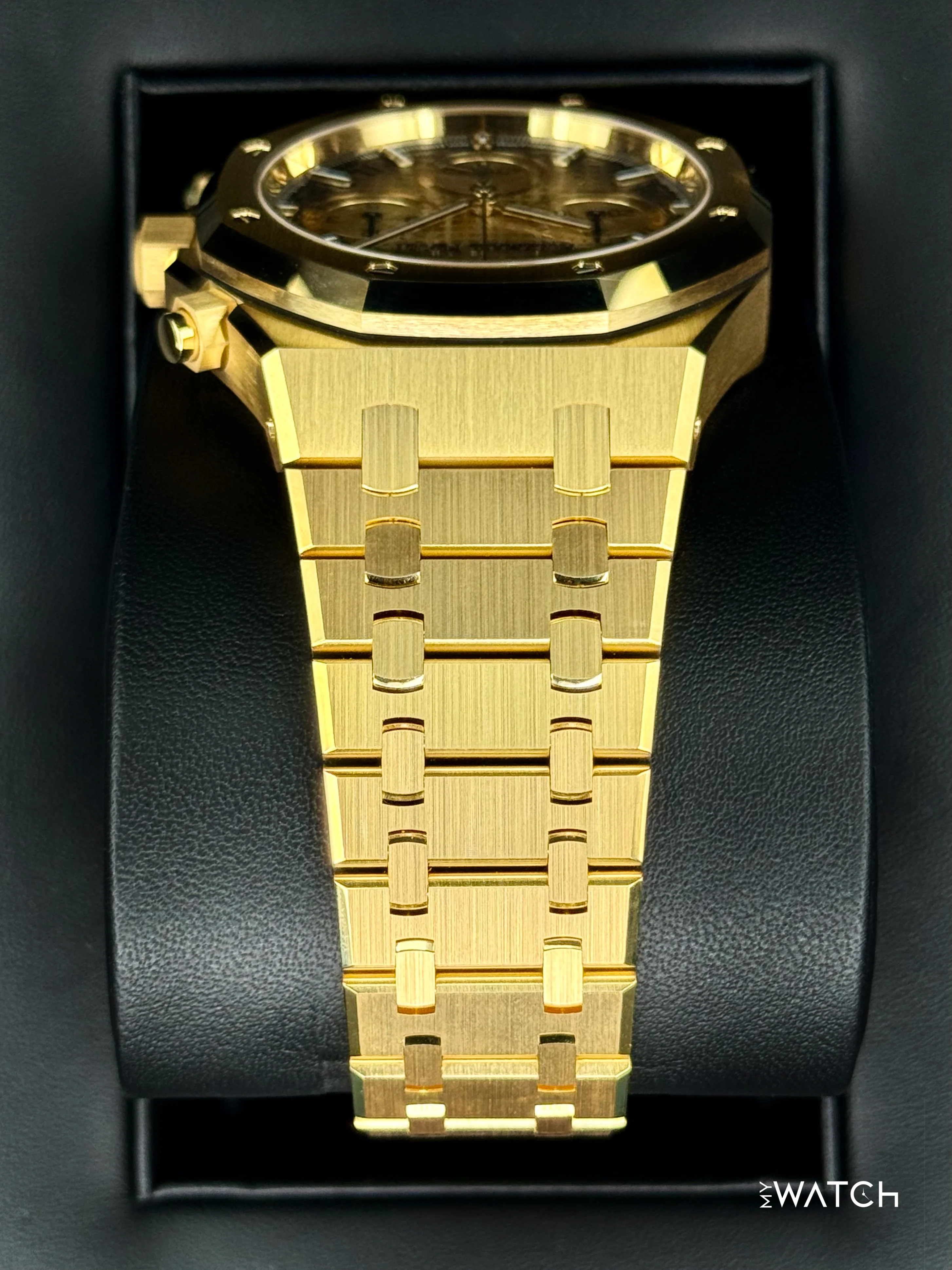 NEW 2025 Audemars Piguet Royal Oak Chronograph 41mm 26240BA Gold Dial - Image 4