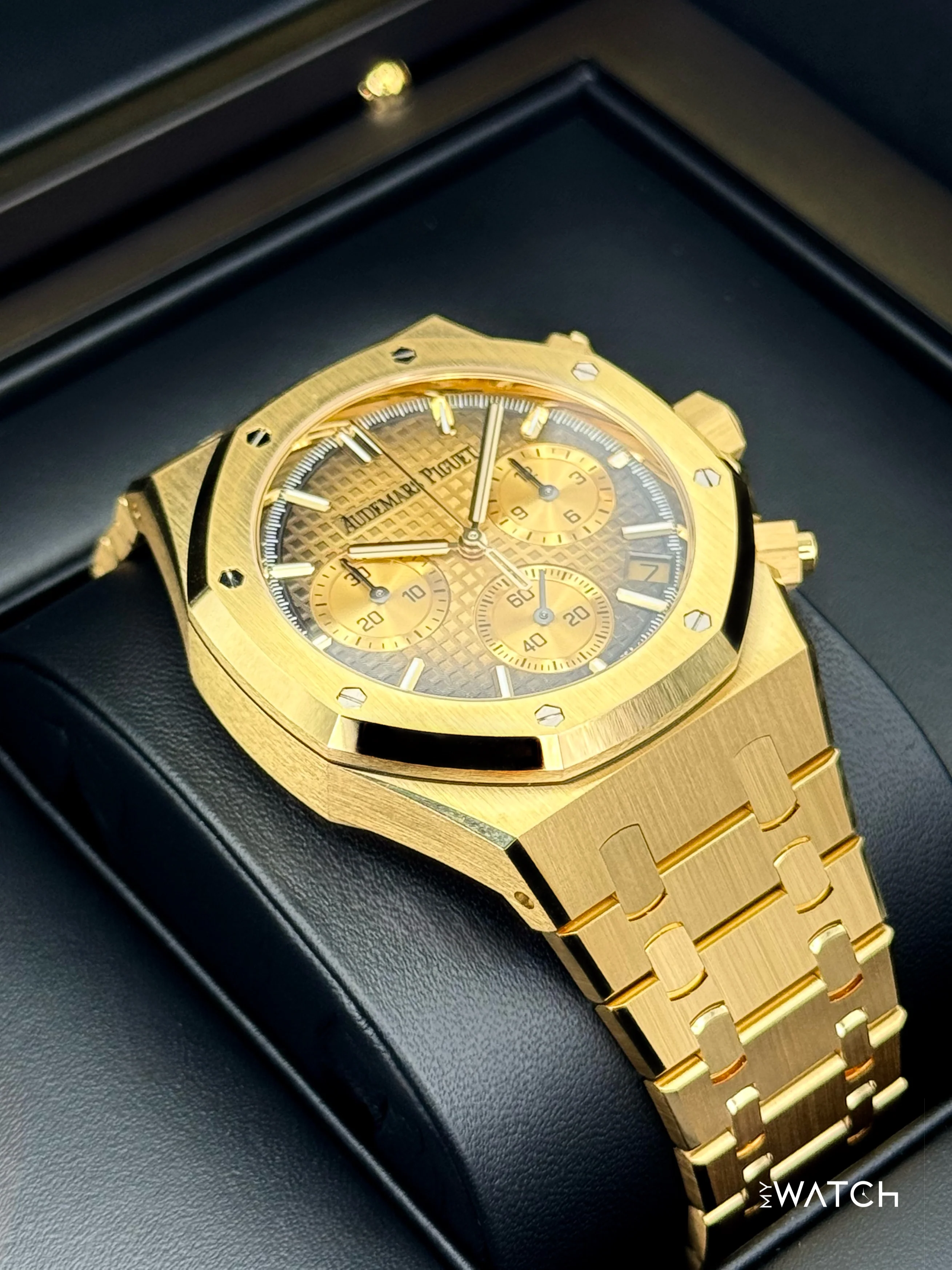 NEW 2025 Audemars Piguet Royal Oak Chronograph 41mm 26240BA Gold Dial - Image 6
