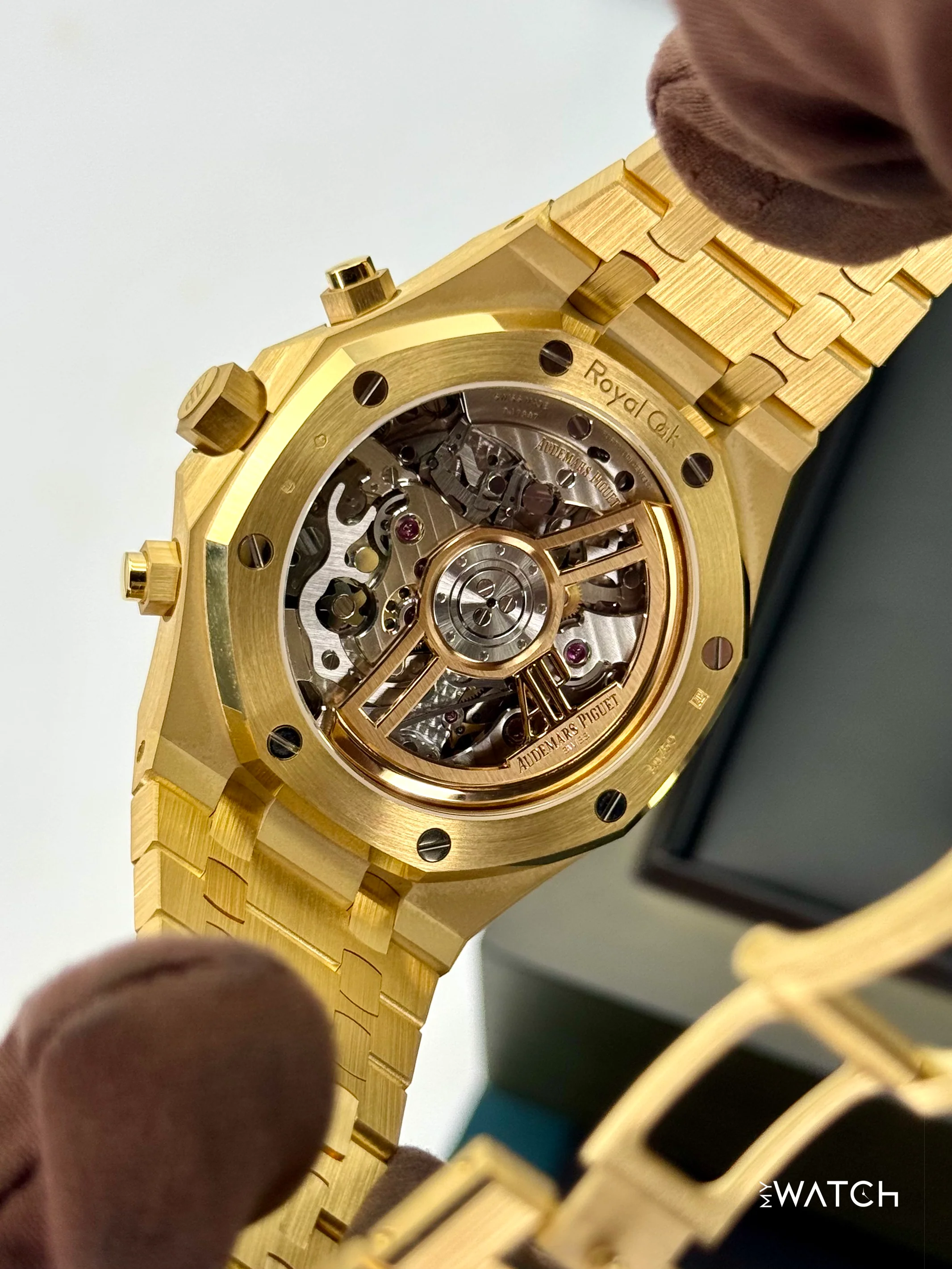 NEW 2025 Audemars Piguet Royal Oak Chronograph 41mm 26240BA Gold Dial - Image 9