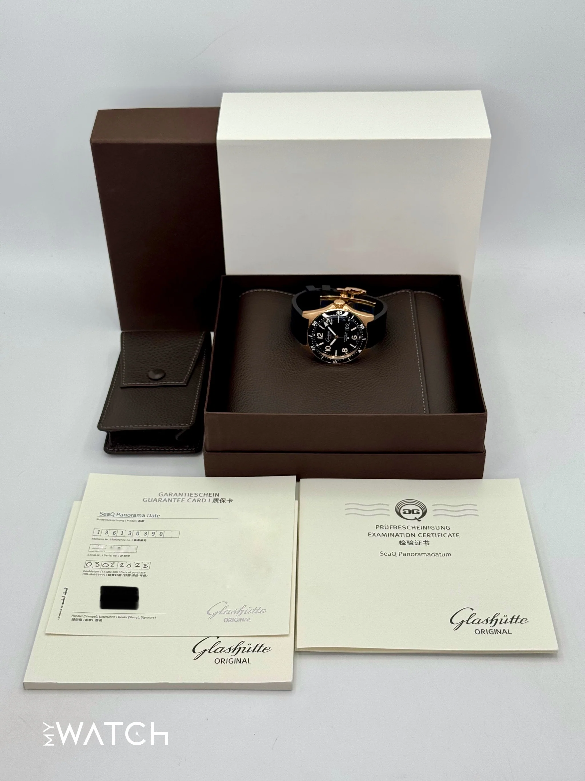 New 2025 Glashütte Seaq Panorama Date 43.2mm 1-36-13-03-90 Red Gold - Image 10