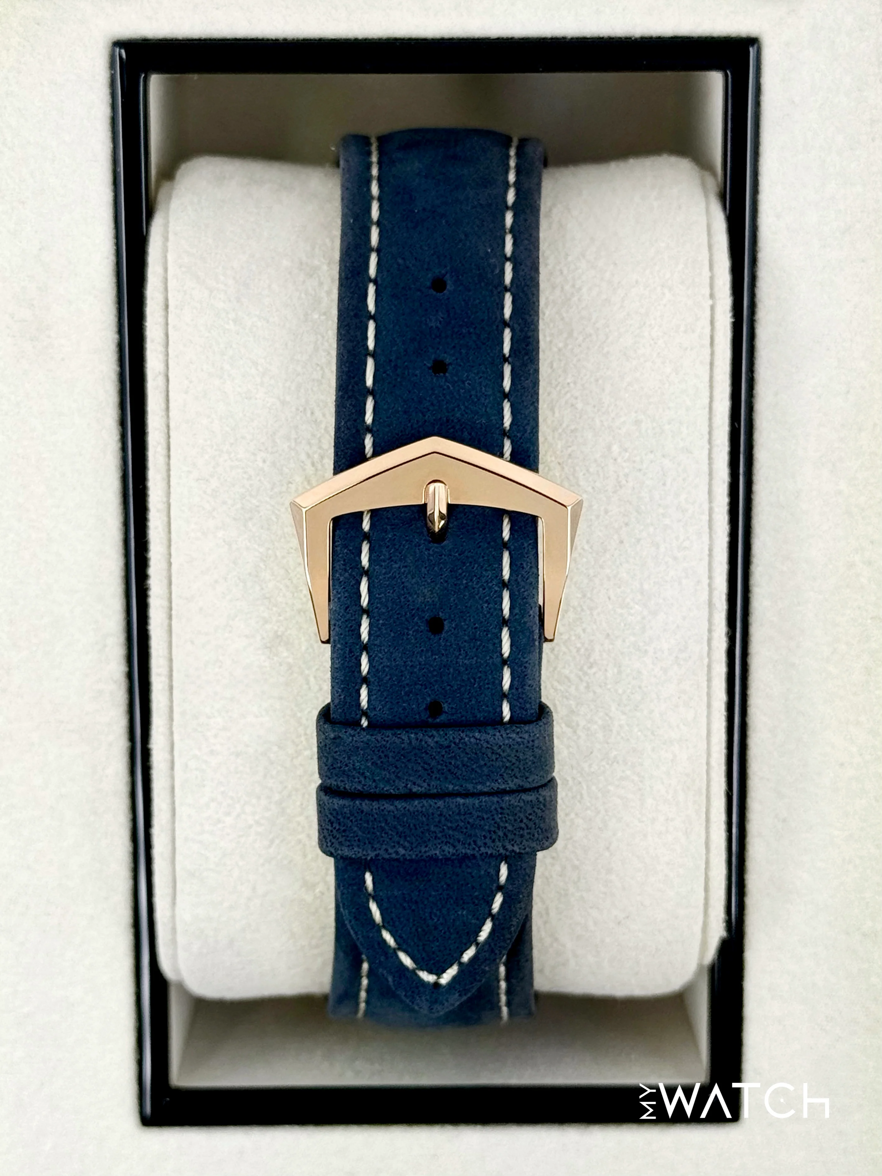 NEW 2025 Patek Philippe 42mm 5224R Calatrava Travel Time Rose Gold Blue Dial - Image 2