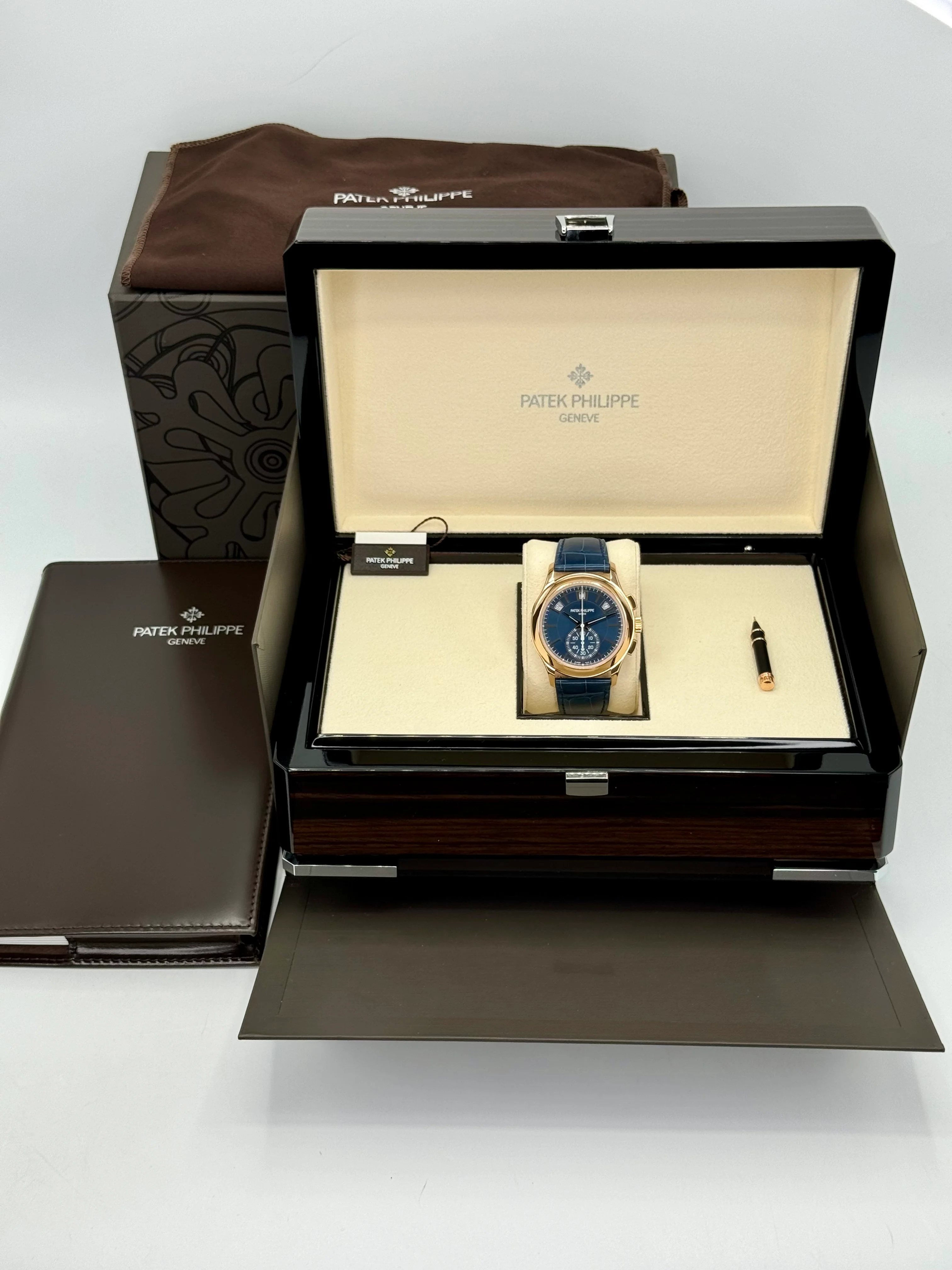 NEW 2025 Patek Philippe 5905R Flyback Chronograph Annual Calendar Blue Dial - Image 11