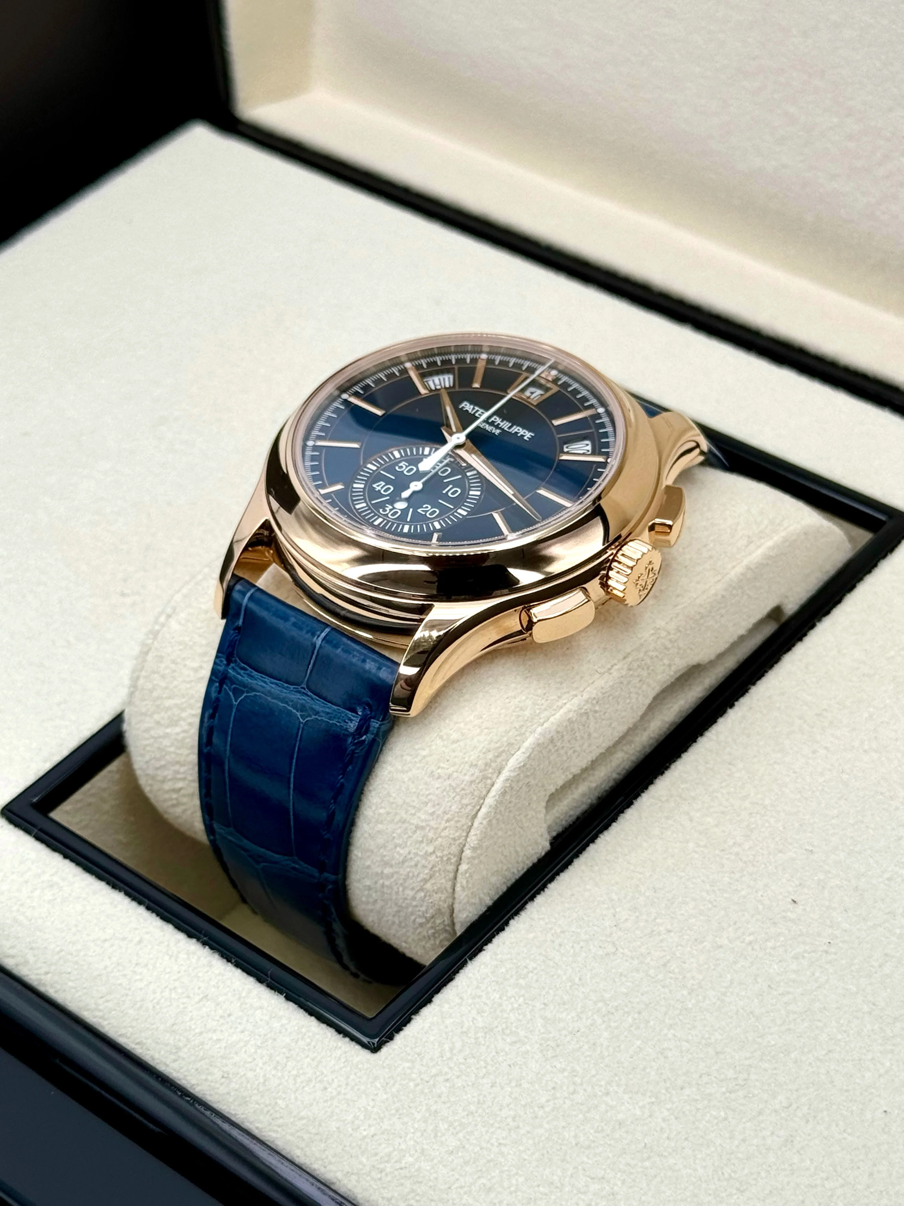 NEW 2025 Patek Philippe 5905R Flyback Chronograph Annual Calendar Blue Dial - Image 5