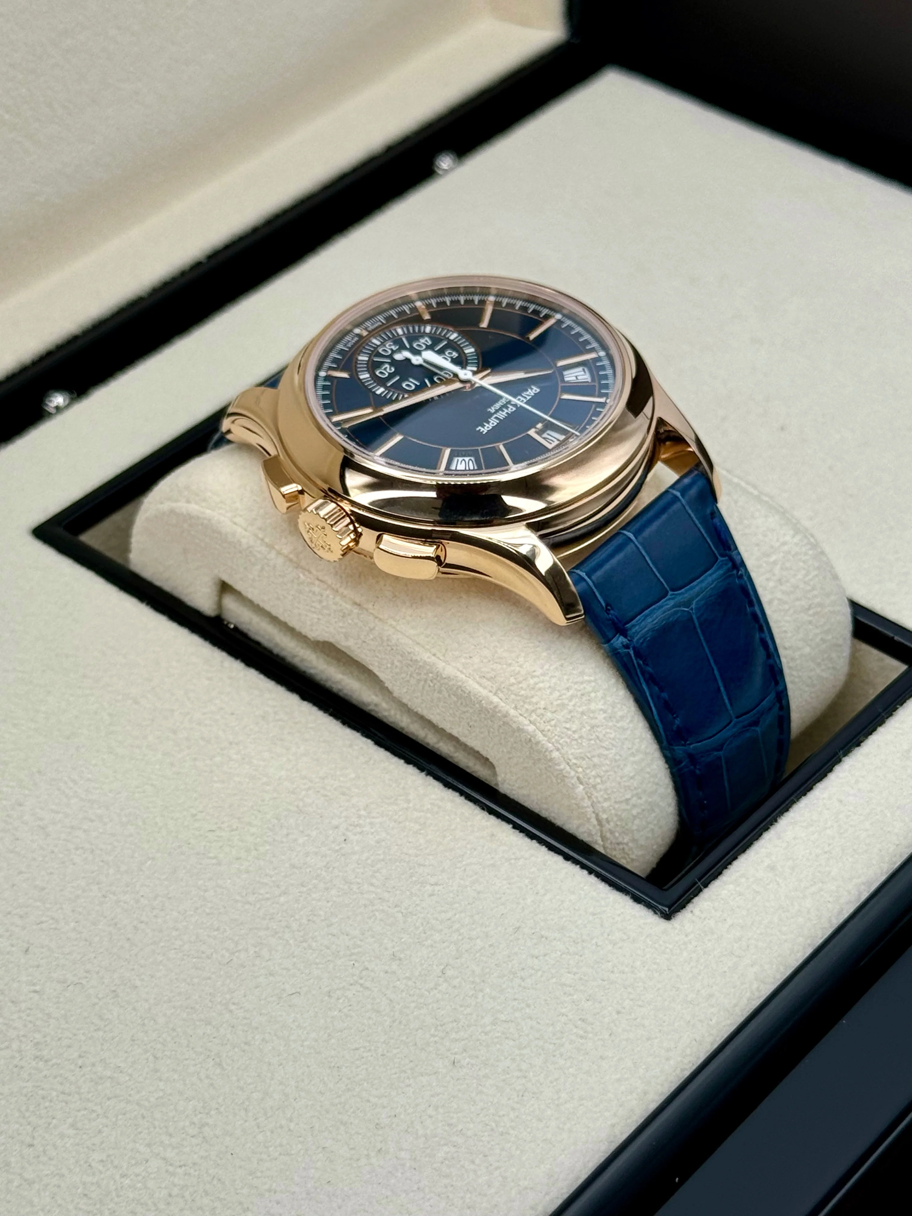 NEW 2025 Patek Philippe 5905R Flyback Chronograph Annual Calendar Blue Dial - Image 8