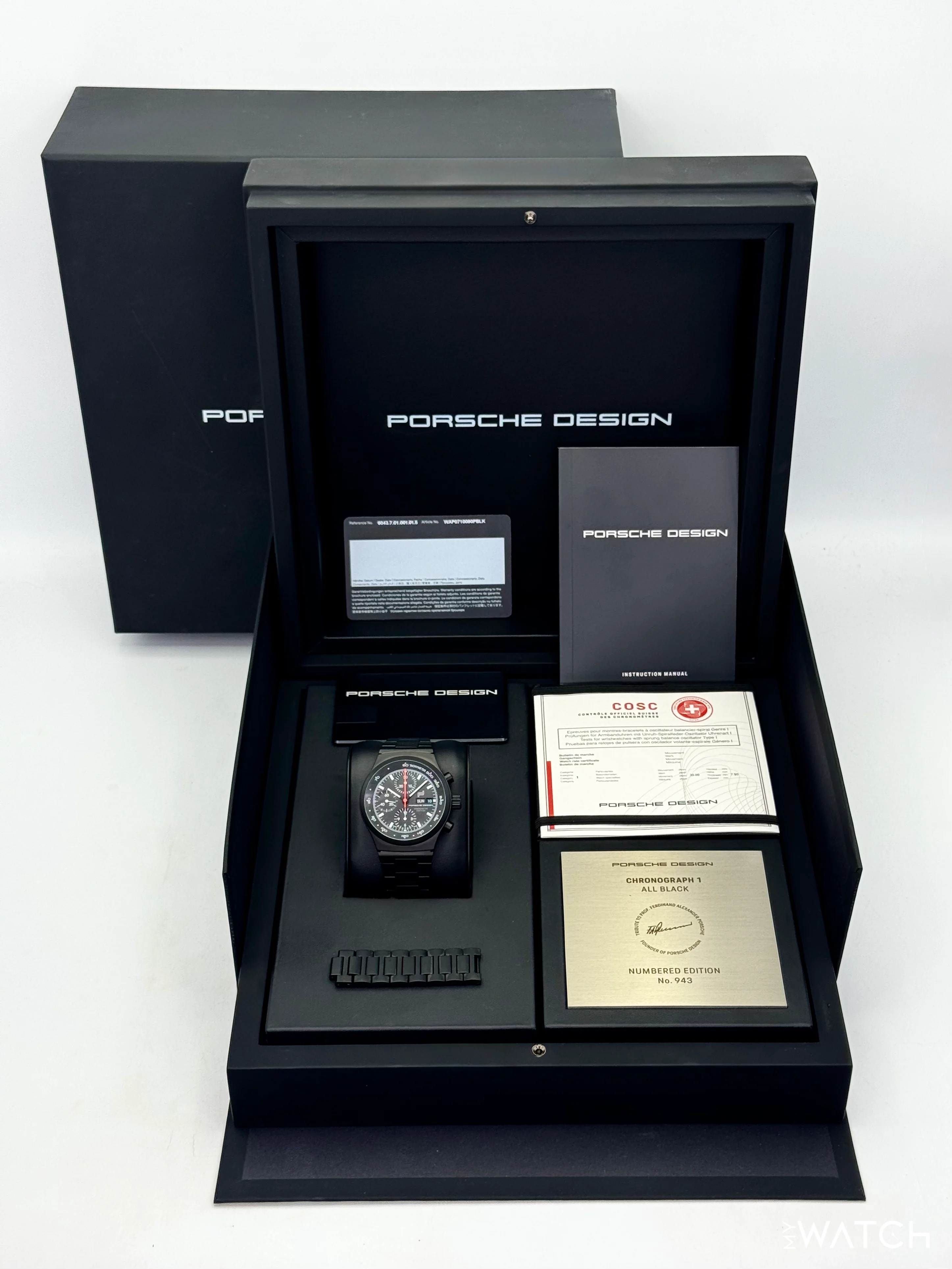 NEW 2025 Porsche Design Numbered Edition 41mm 6043.7.01.001.01.5 Titanium Black Dial - Image 10