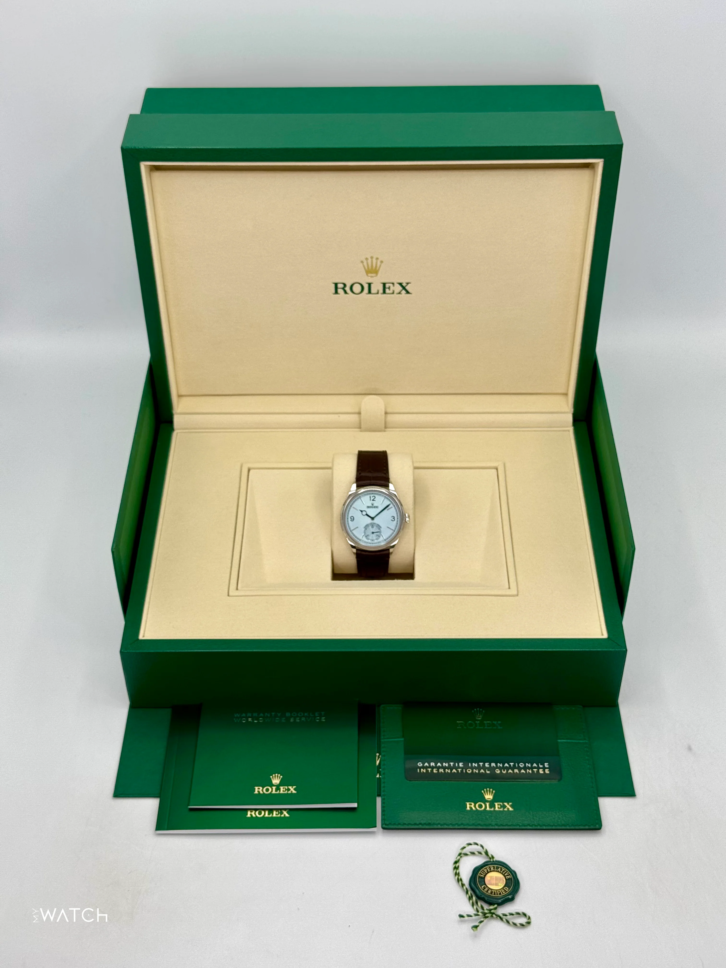 NEW 2025 Rolex 1908 39mm 52506 Platinum Ice Blue Dial - Image 10